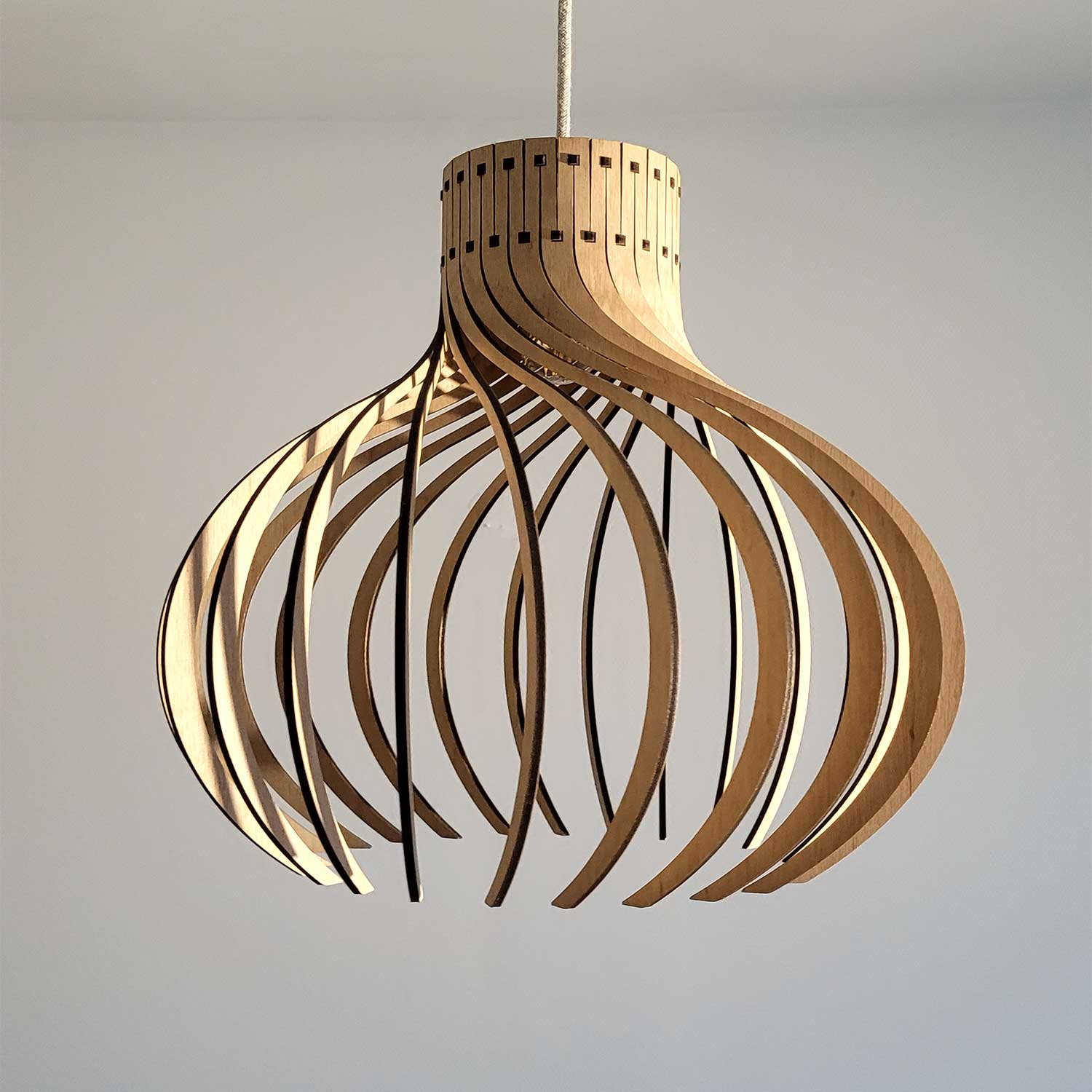 Rinoz - Suspension en bois design cage artisanal
