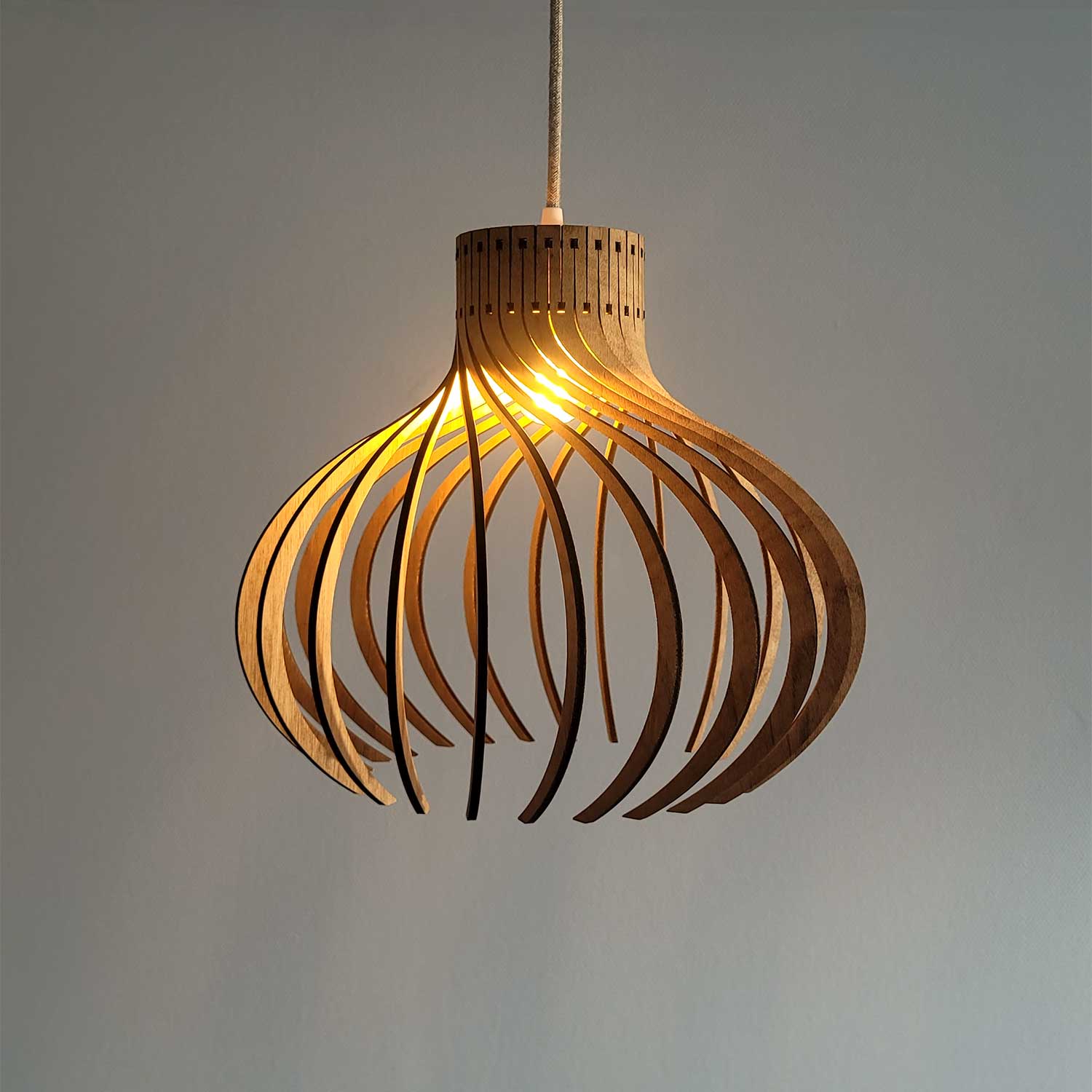 Rinoz - Suspension en bois design cage artisanal