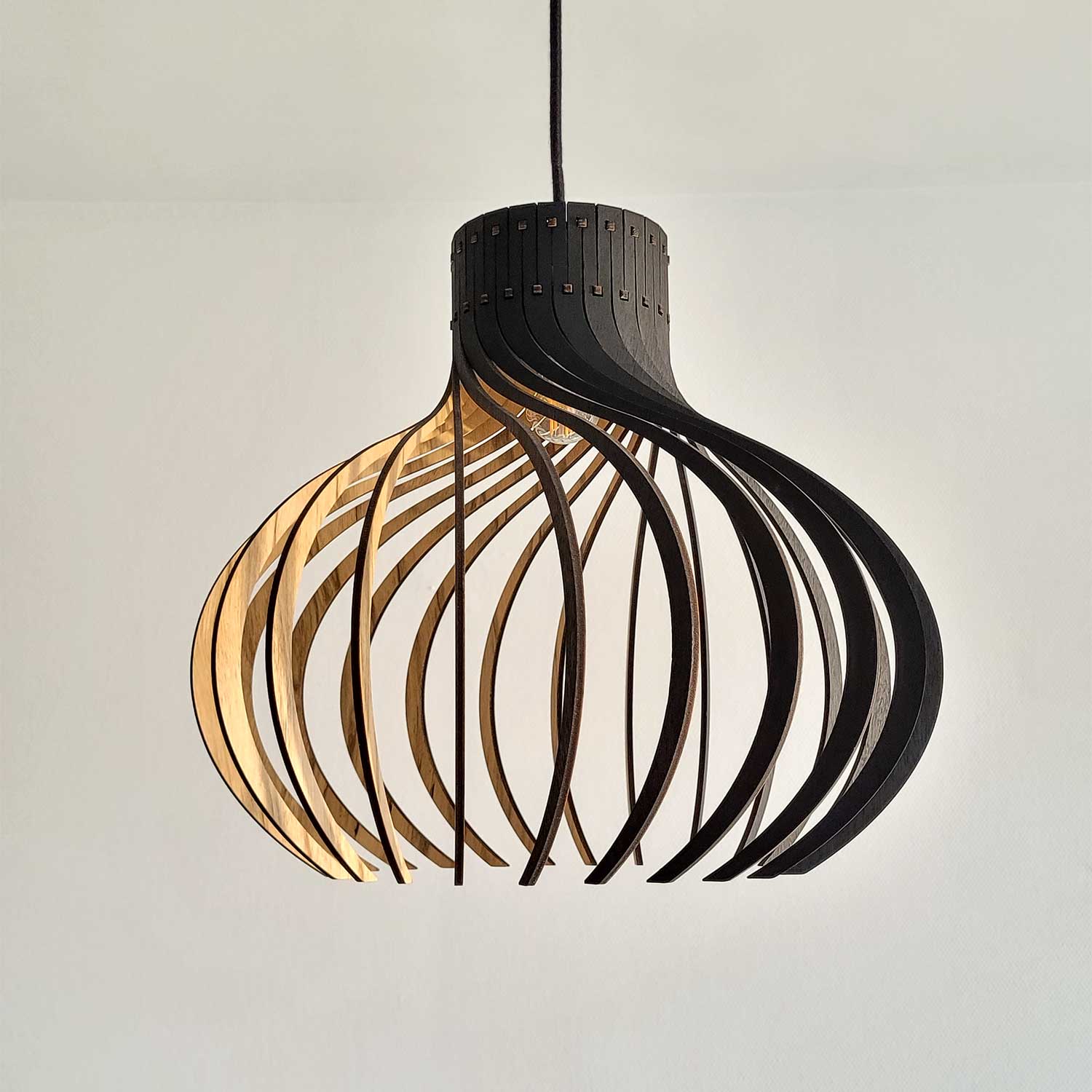Rinoz - Suspension en bois design cage artisanal