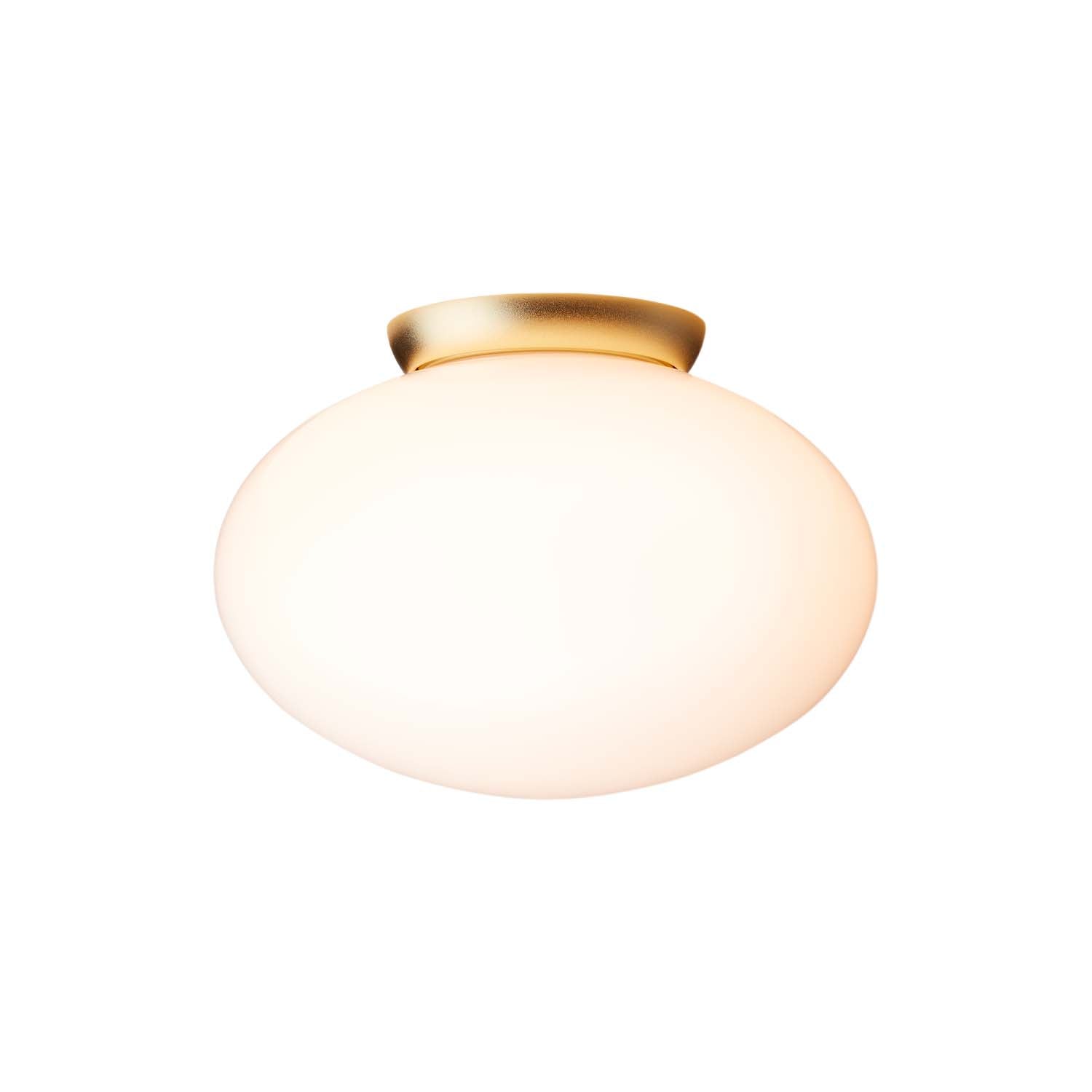 RIZZATTO 301 - Deckenleuchte Ellipse weiß aus Glas, design und gemütlich