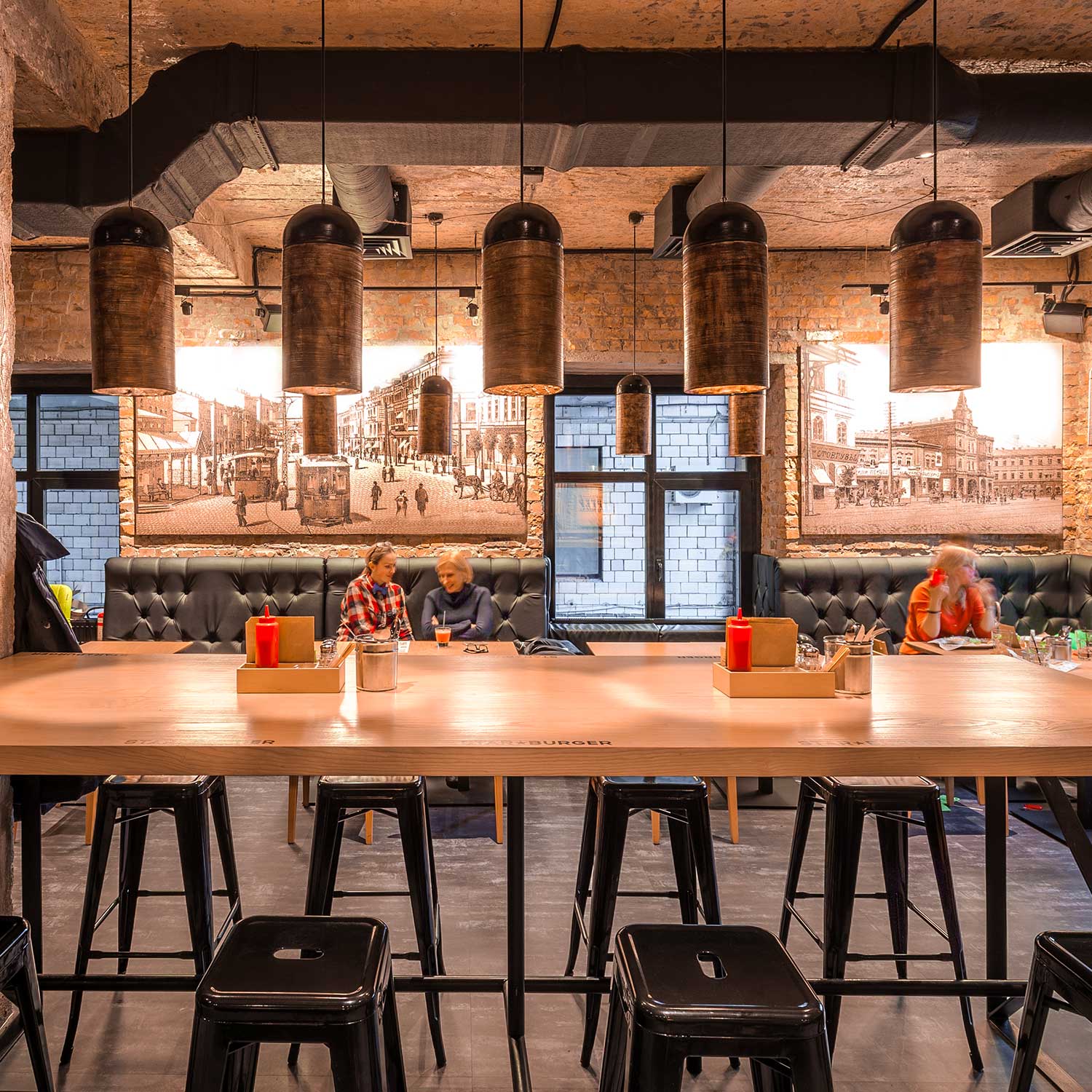 RUNA - Cylindrical ceramic chandelier for modern kitchen