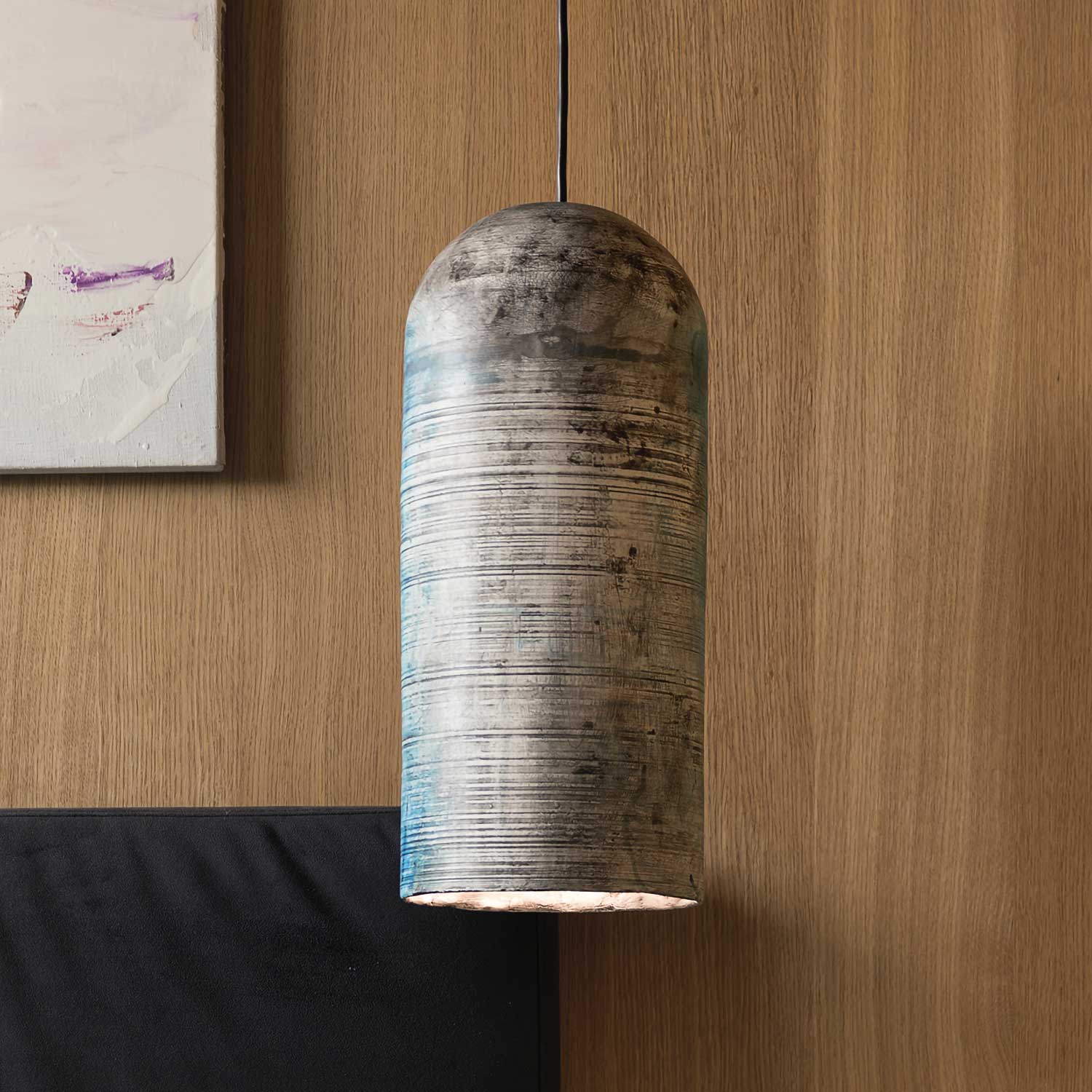 RUNA - Cylindrical ceramic chandelier for modern kitchen