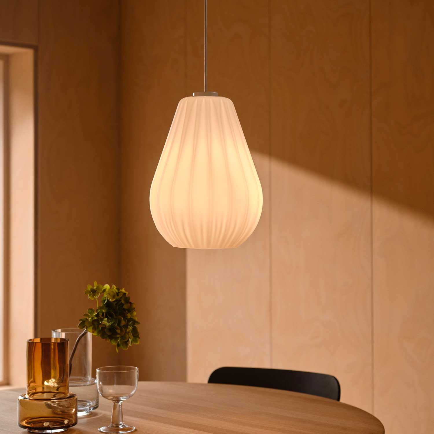 Sallino - Suspension en verre design vintage chic pour salle à manger