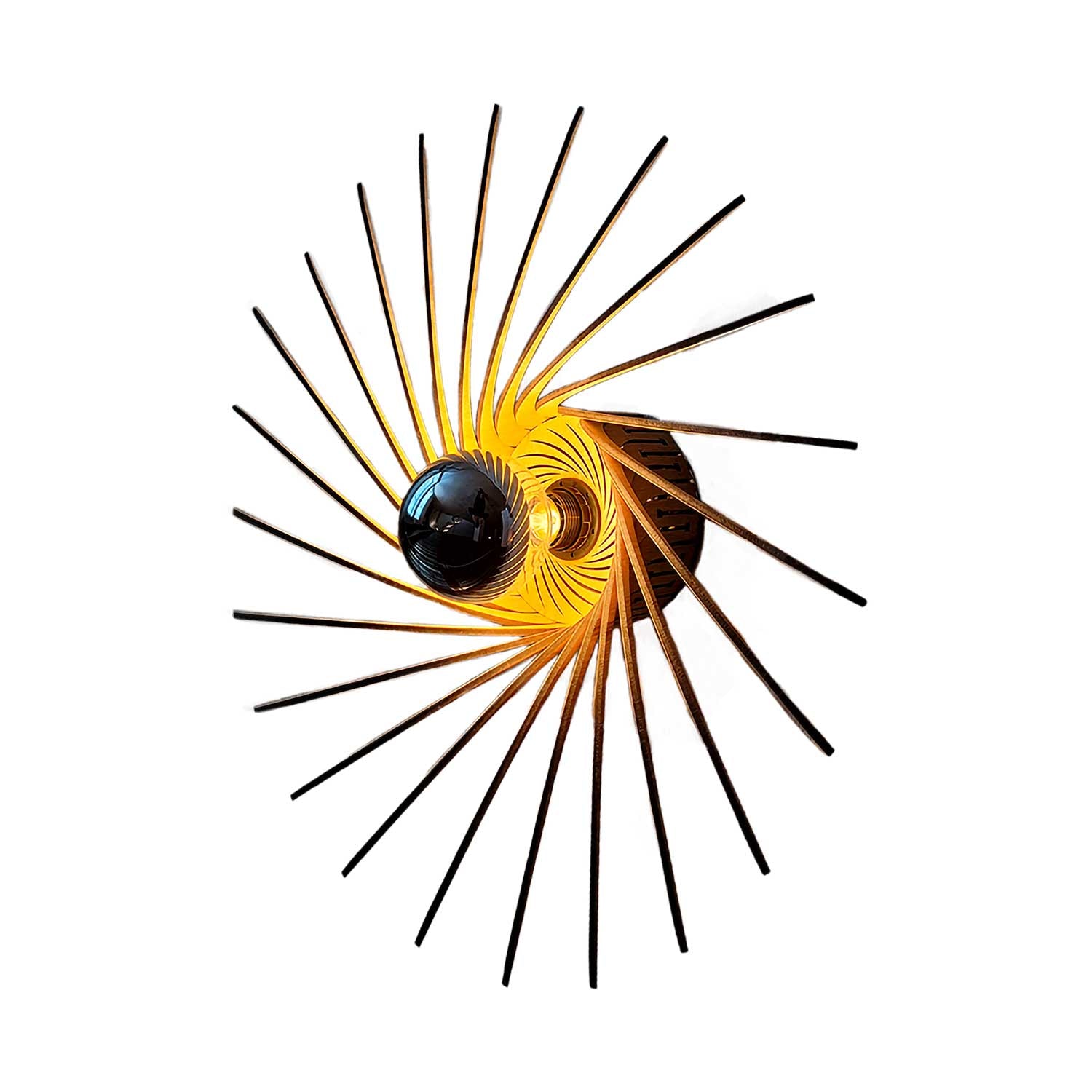 Sanpedro - Handmade natural wood spiral wall sconce