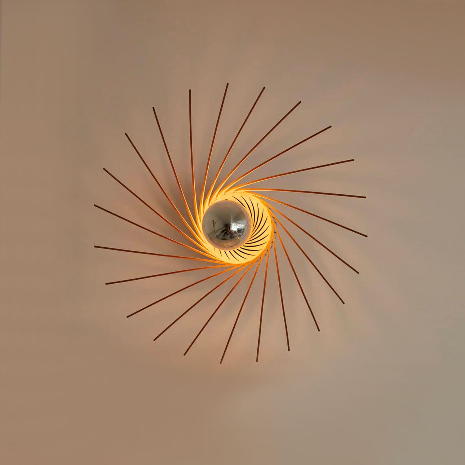 Sanpedro - Applique murale spirale en bois naturel fait-main