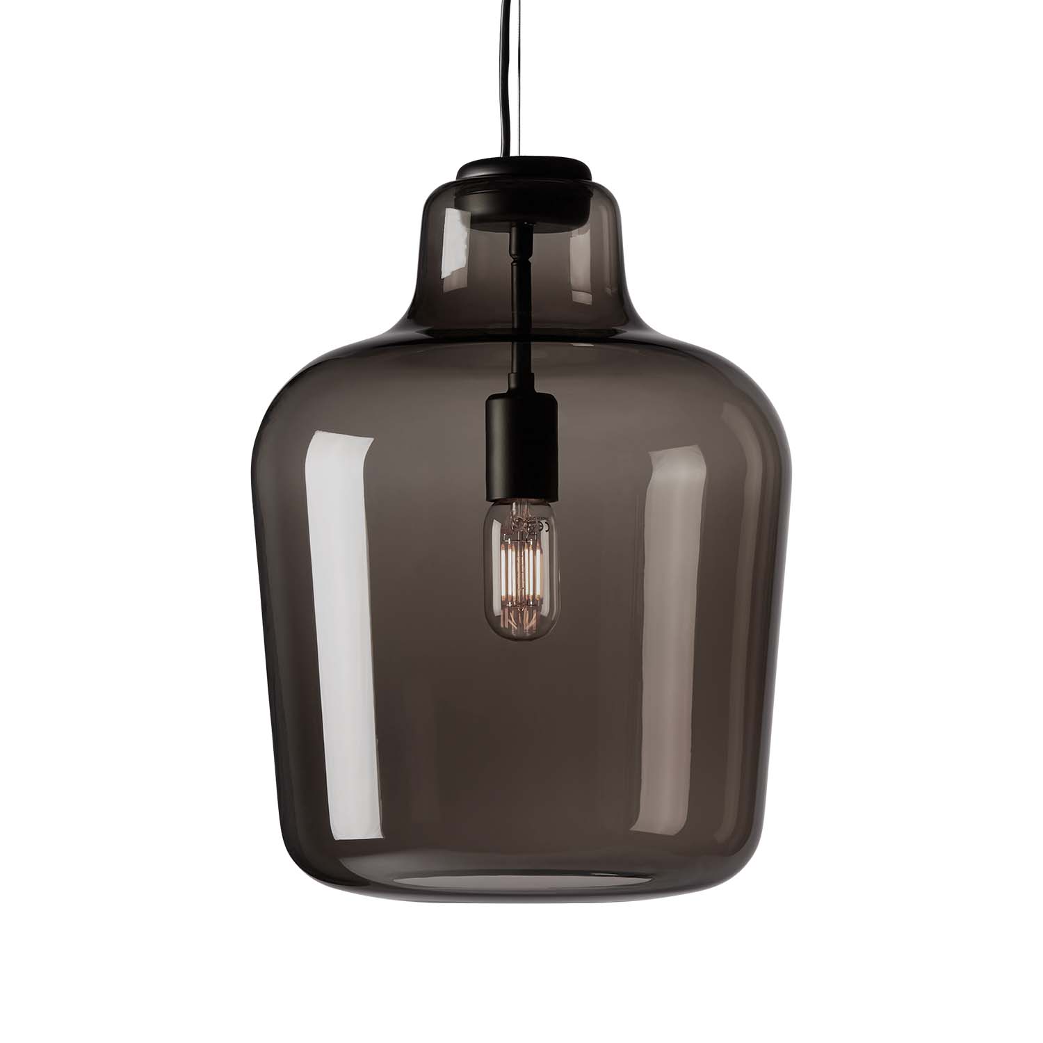 SAY MY NAME - Suspension en verre fumé soufflé à la bouche