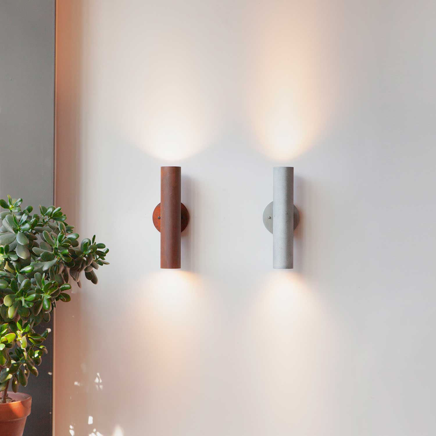 Roest Sconce30 - Industrielle Wandleuchte aus Stahl mit Rosteffekt