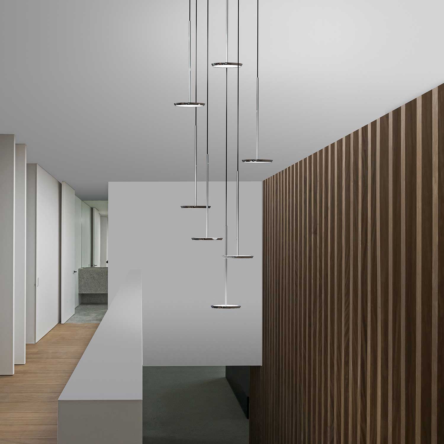 Sky Solo - Suspension LED design pour descente d'escalier