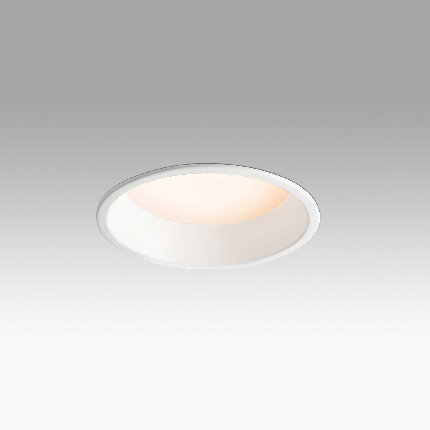 Son - Round recessed white steel spotlight with LED
