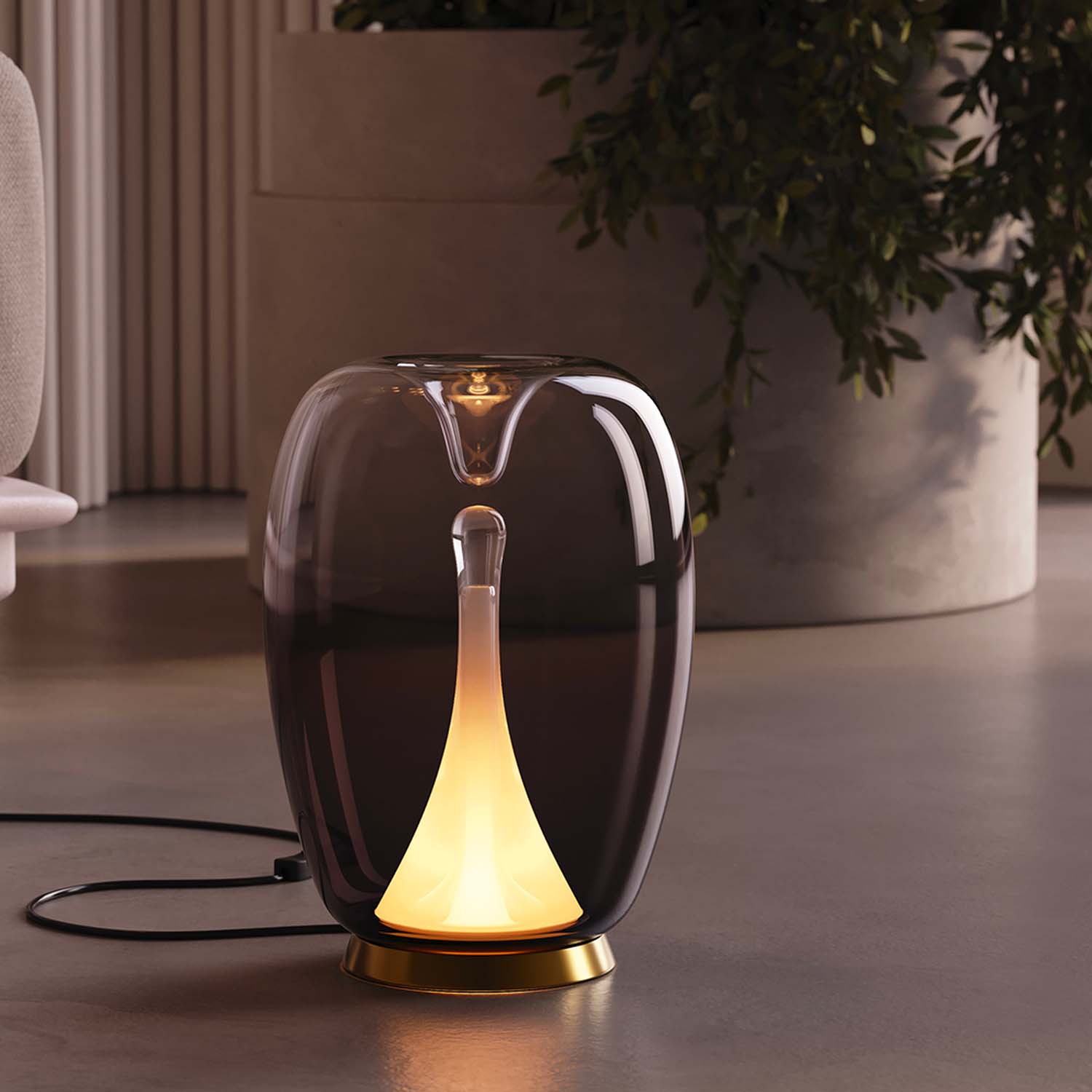 SPLASH - Design table lamp in glass with integrated LED