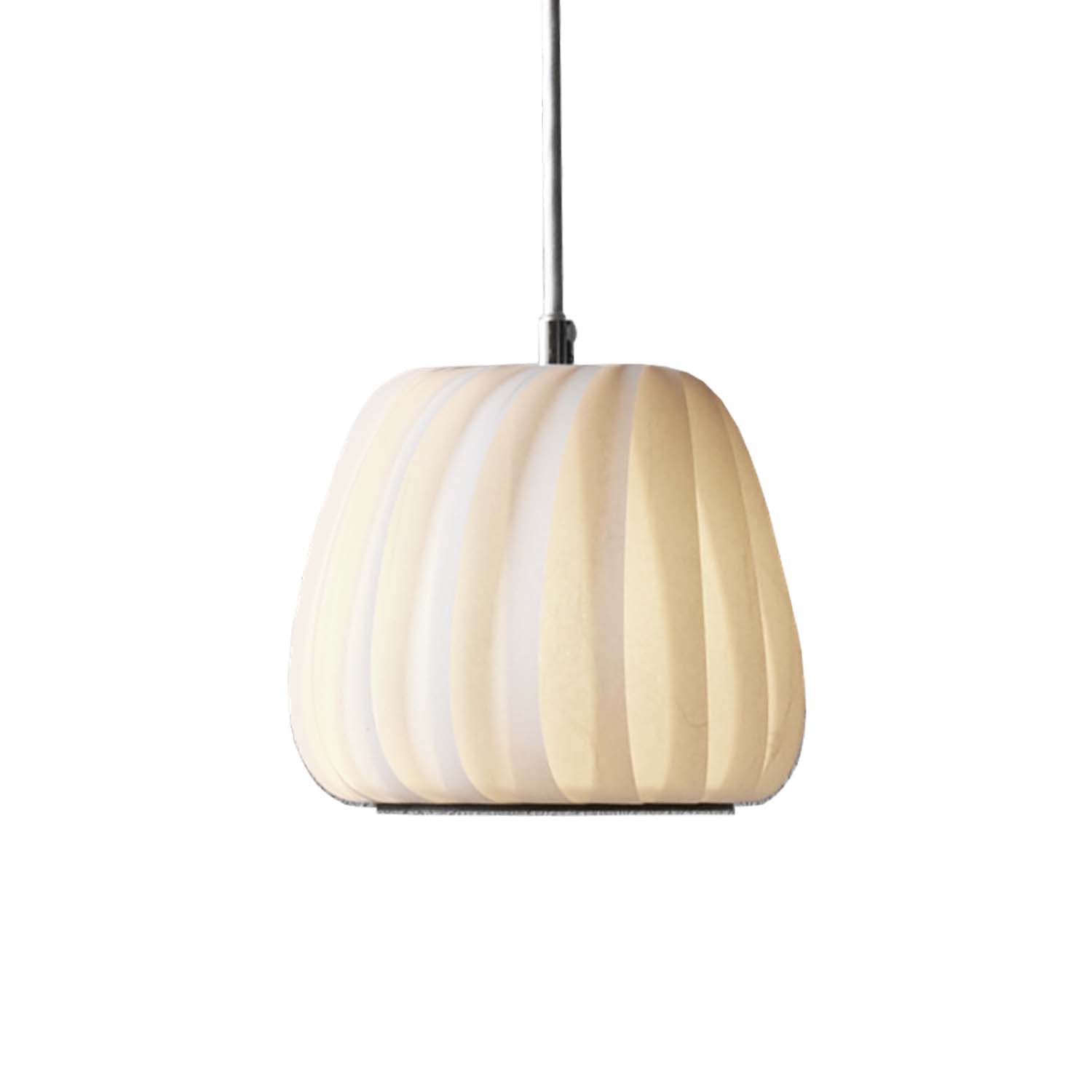 ST906 - Round pendant light in wooden or paper slats