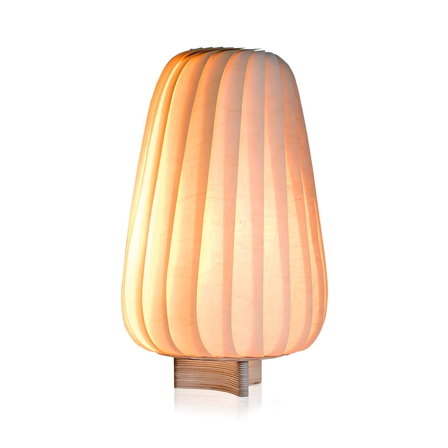 ST906 - Lampe à poser en lames de bois ou papier