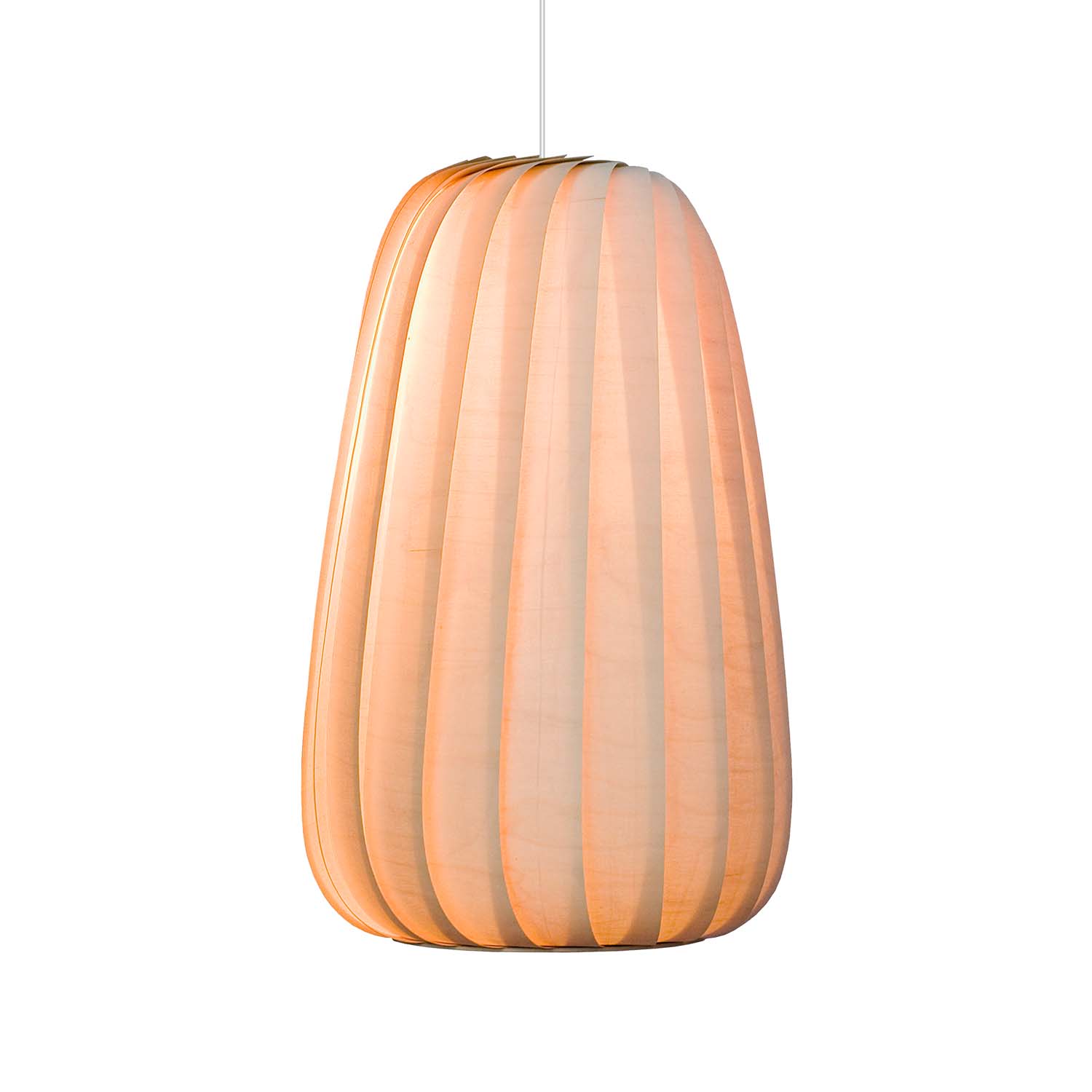 ST906 - Round pendant light in wooden or paper slats