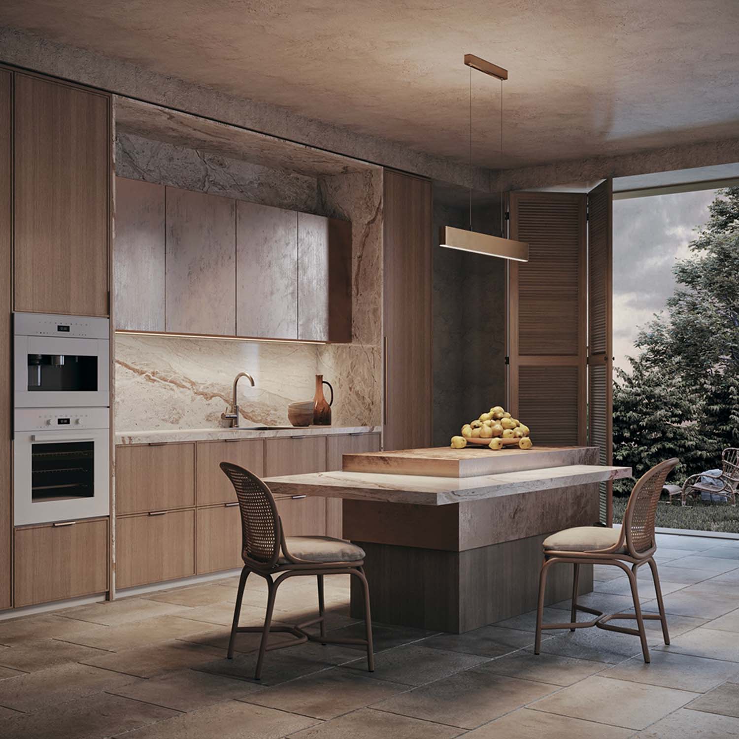 STEP - Lámpara colgante larga para isla o comedor