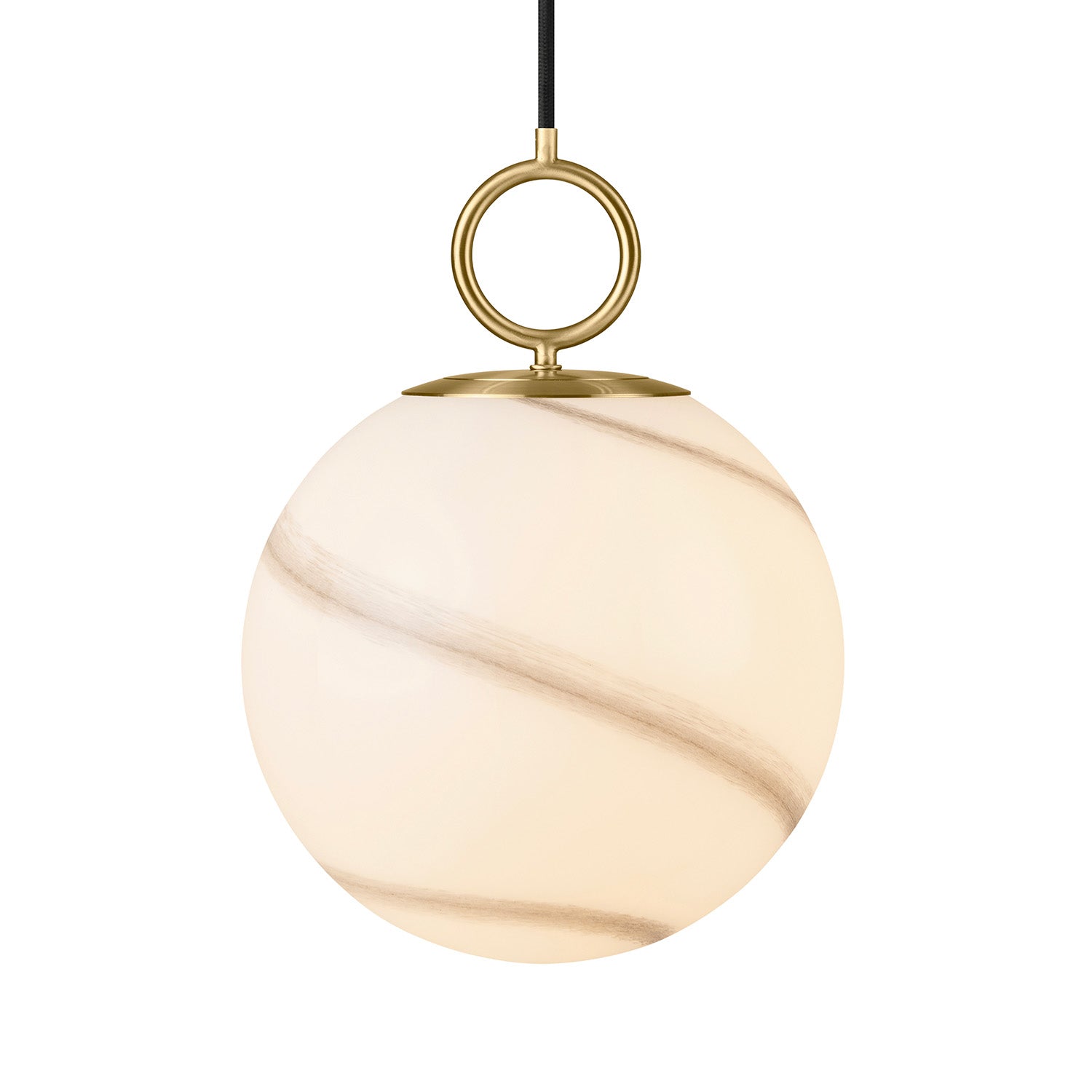 Stockholm - Suspension boule cloche en marbre blanc
