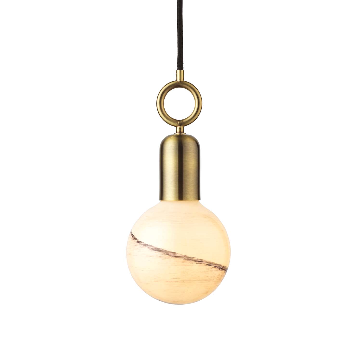 STOCKHOLM - Brass bell pendant light with bulb