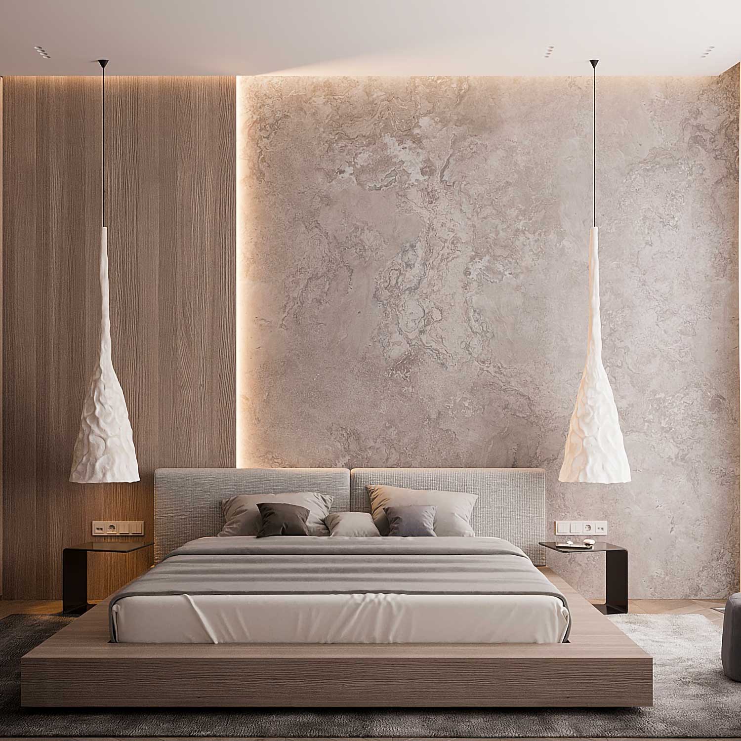 STRUMOK - Großer Kronleuchter aus Bronze im rohen Design