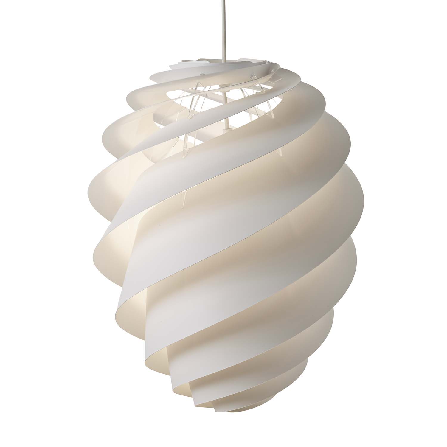 SWIRL 2 - Suspension spirale blanc ou cuivre, création designer