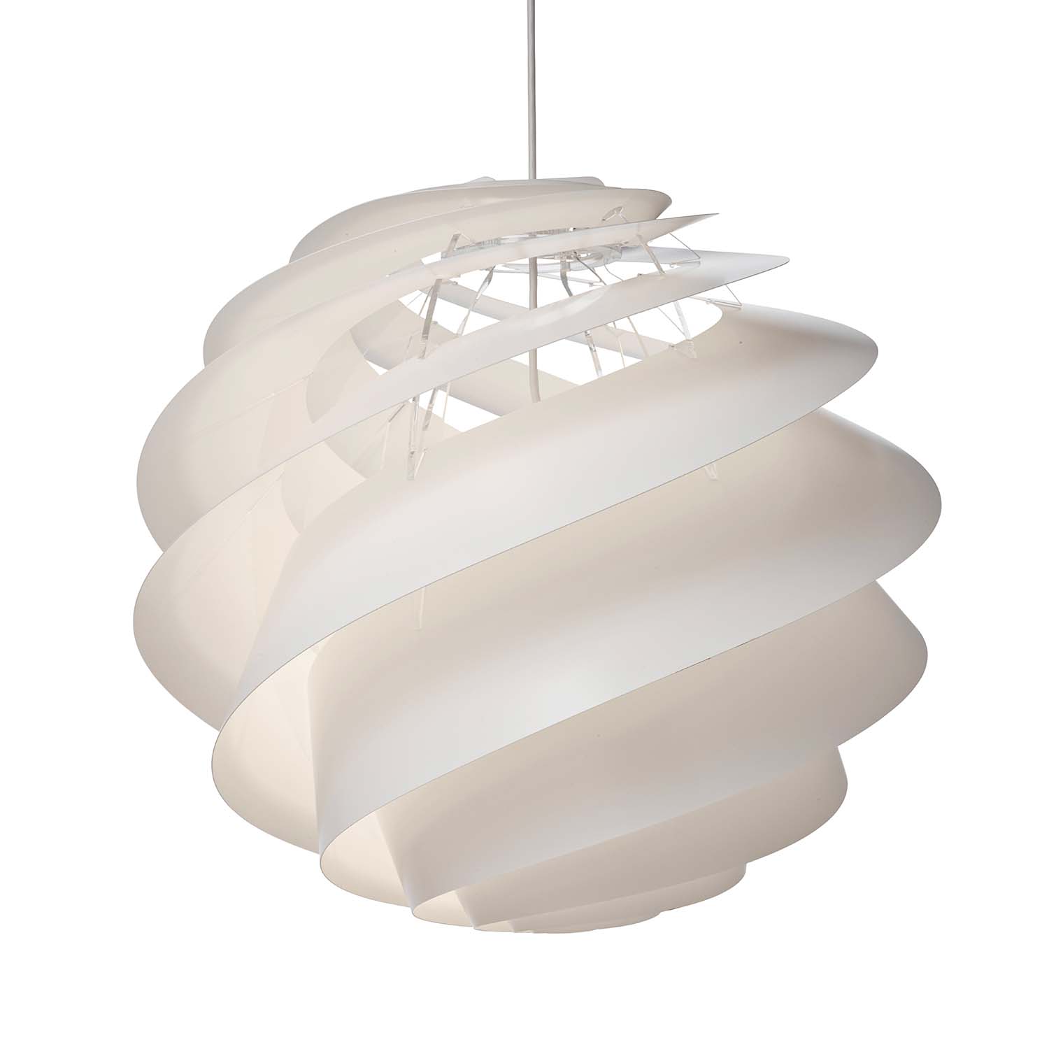 SWIRL 3 - Suspension spirale blanc ou cuivre, création designer