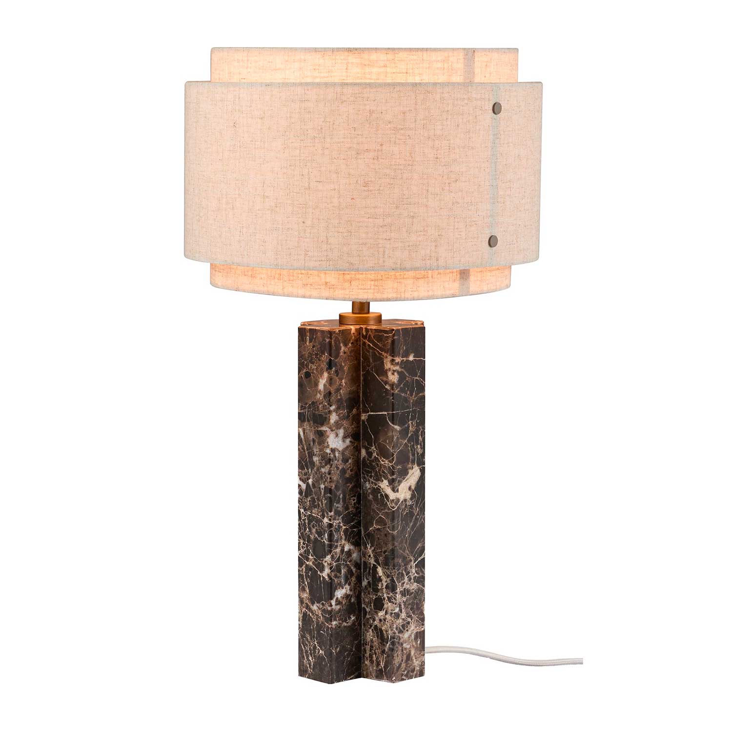 Takai - Tischlampe aus Marmor und Leinen für modernes Wohnzimmer