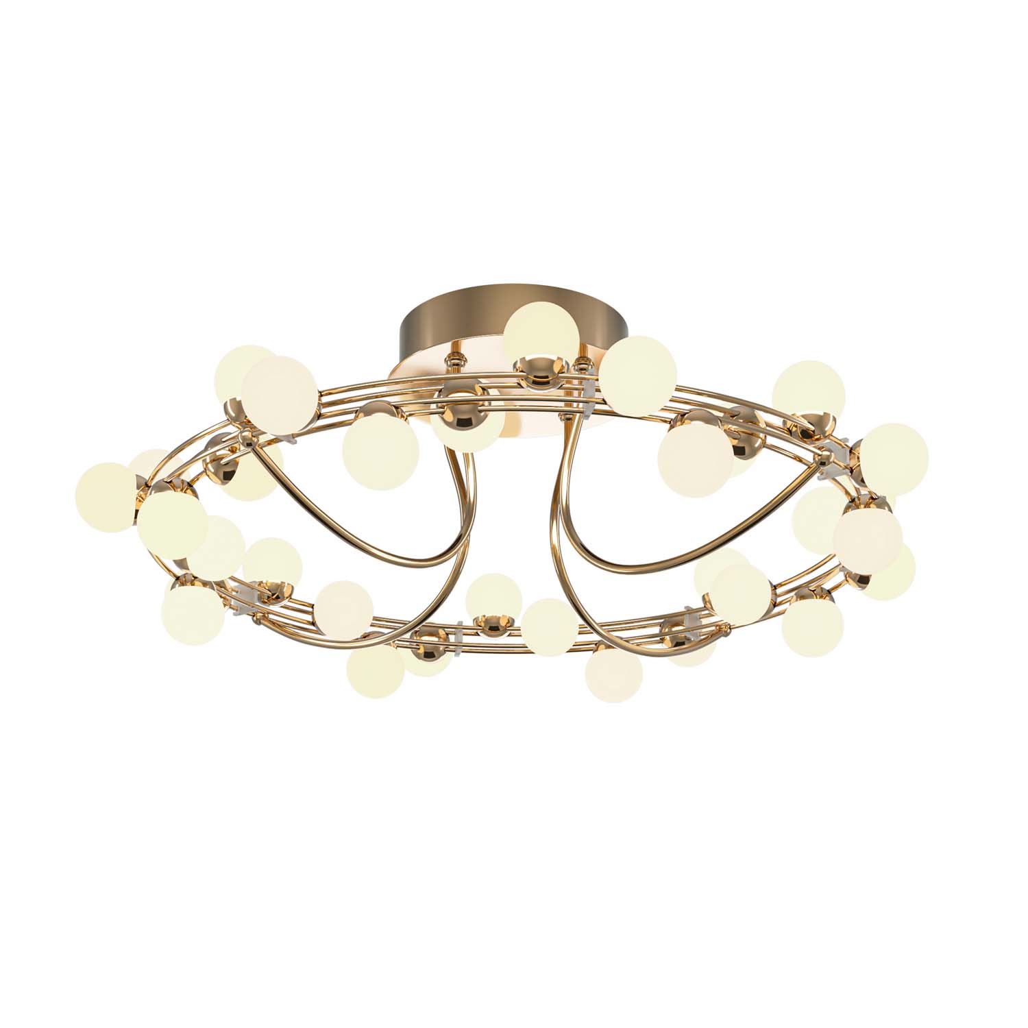 TESSARA - Vintage design golden LED ceiling light