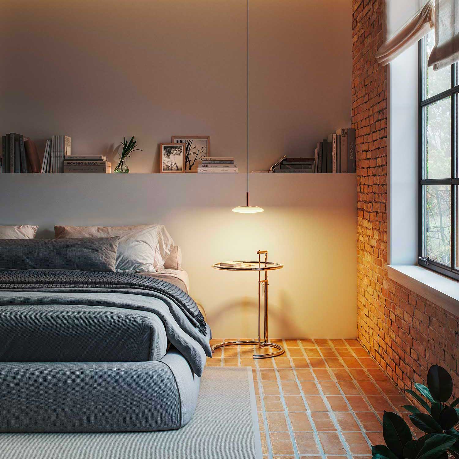 Thales - Suspension LED dimmable en verre design minimaliste pour cuisine