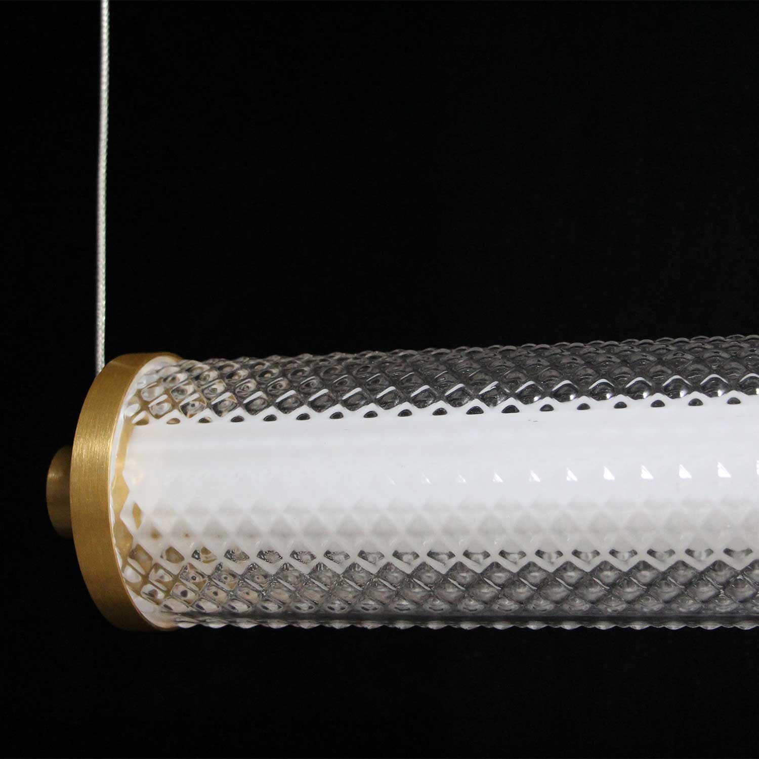 Tiffany - LED tube pendant light in colored glass modern design