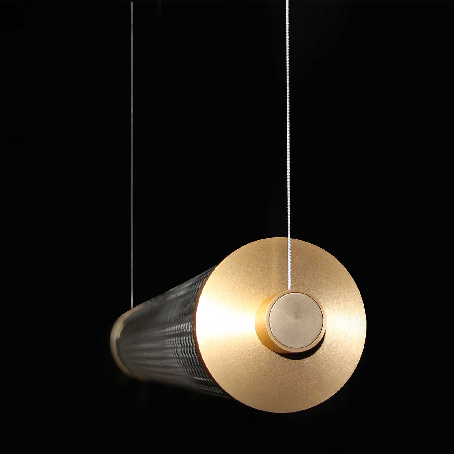 Tiffany - LED tube pendant light in colored glass modern design