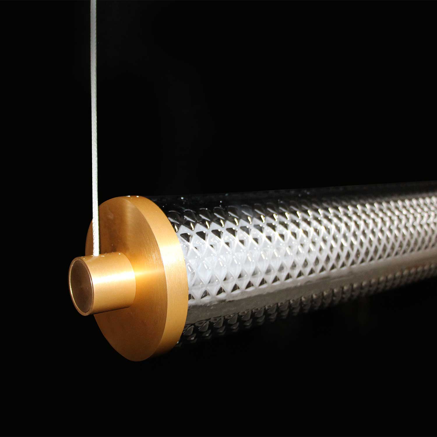 Tiffany - LED tube pendant light in colored glass modern design