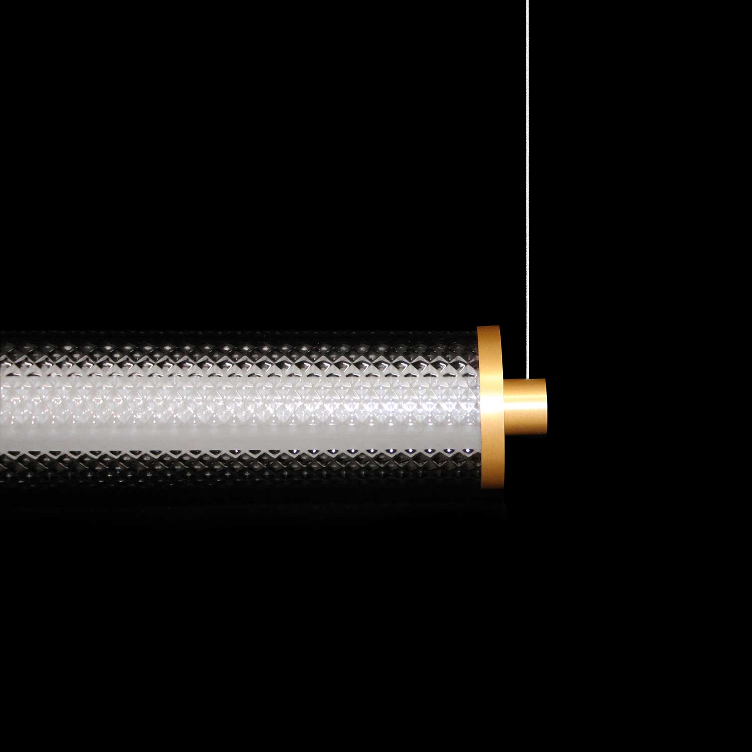 Tiffany - LED tube pendant light in colored glass modern design