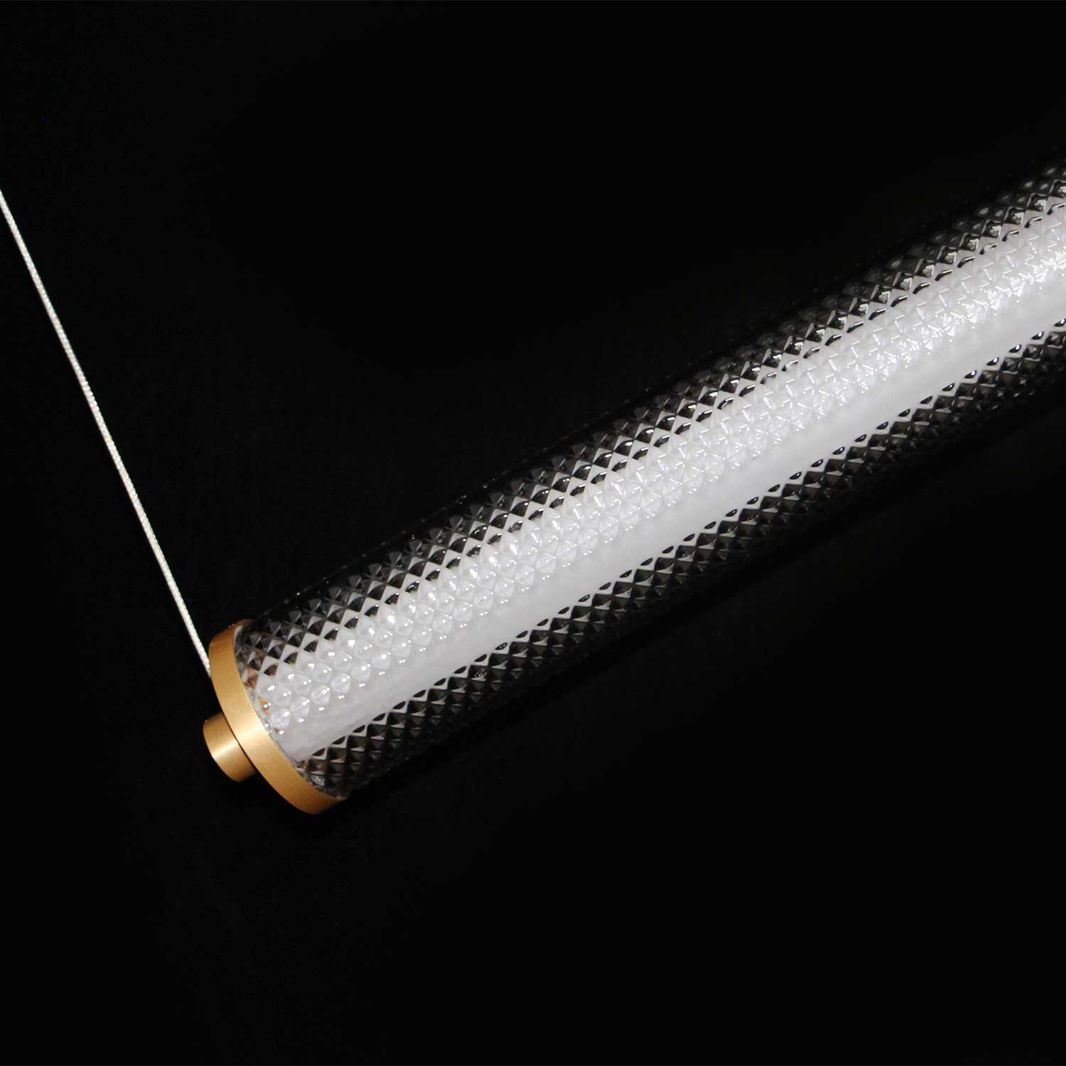 Tiffany - LED tube pendant light in colored glass modern design