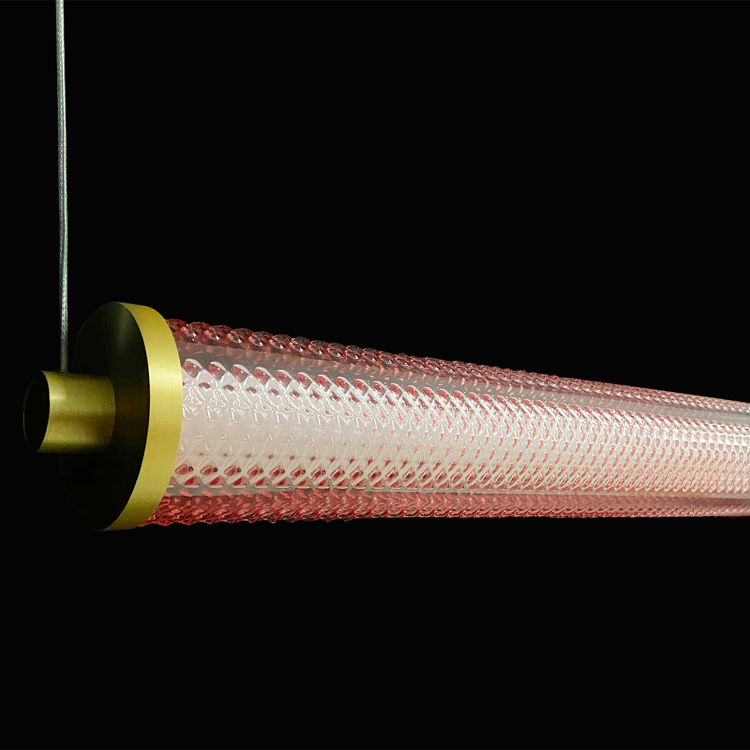 Tiffany - LED tube pendant light in colored glass modern design