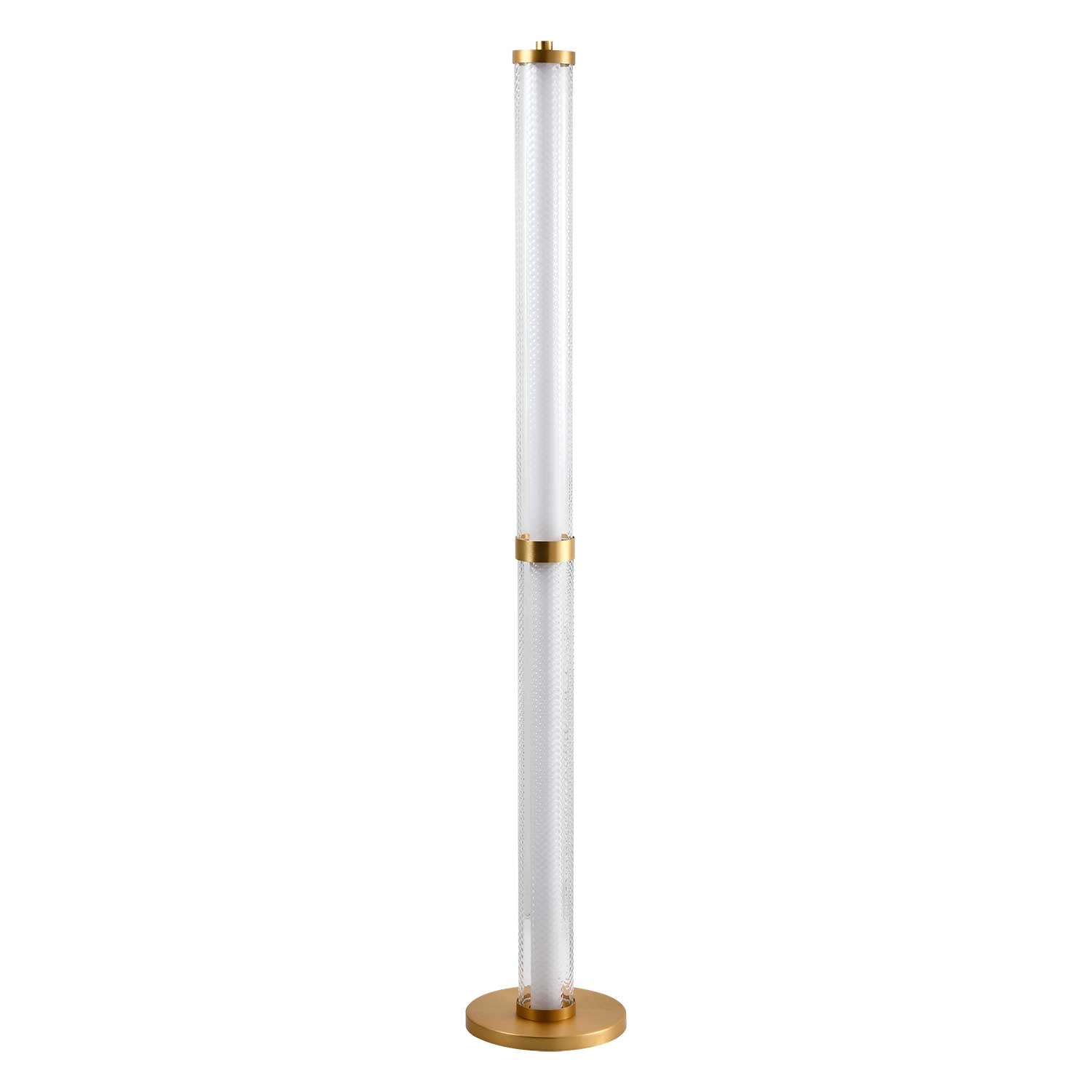 Tiffany - LED tube floor lamp in fluorescent design glass