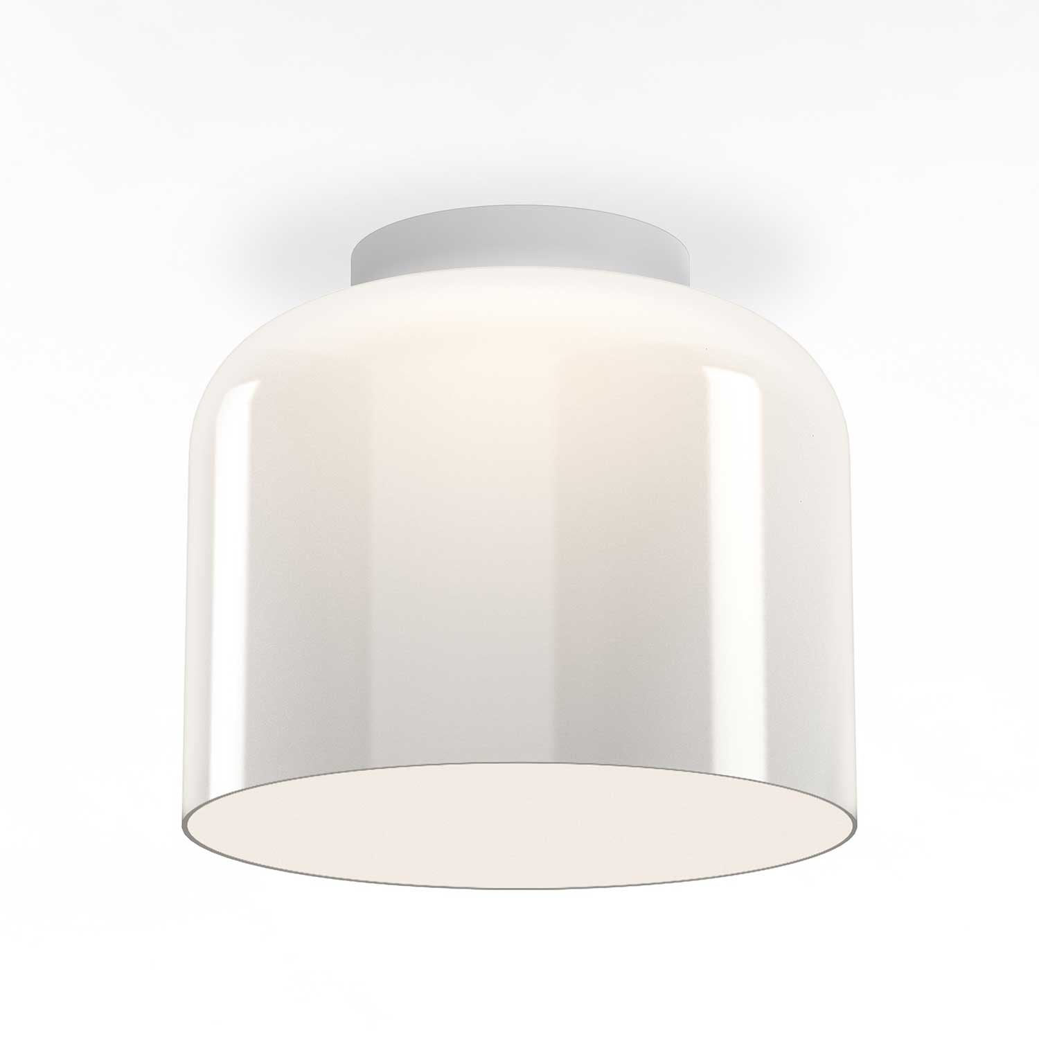 Totem - Plafonnier blanc en verre LED dimmable