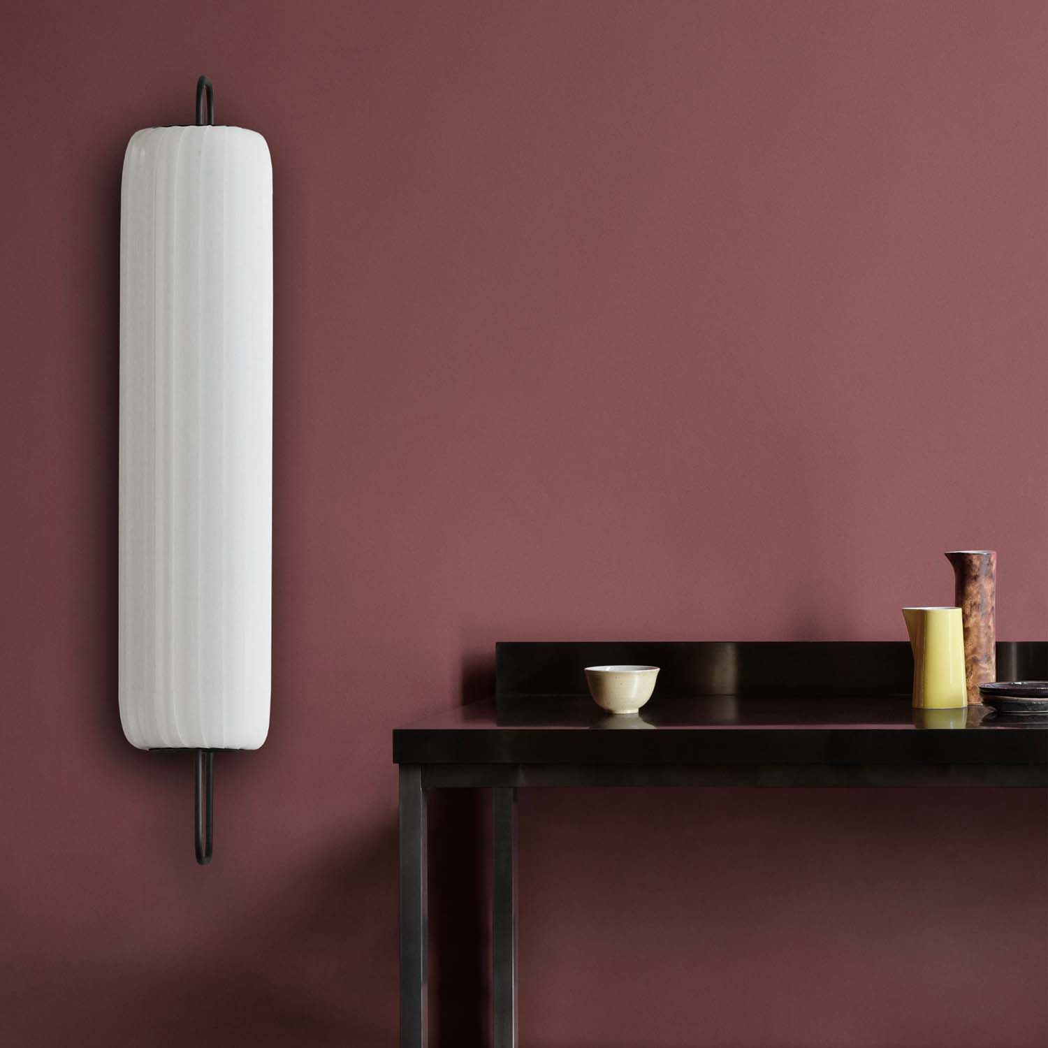 TR37 - Cylindrical wall sconce in design paper slats