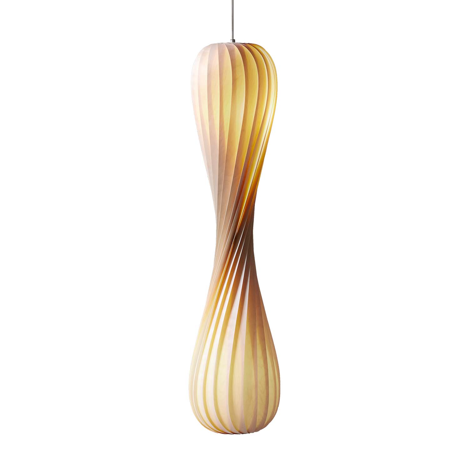 Tom Rossau TR7 spiral chandelier wooden or ABS blades design