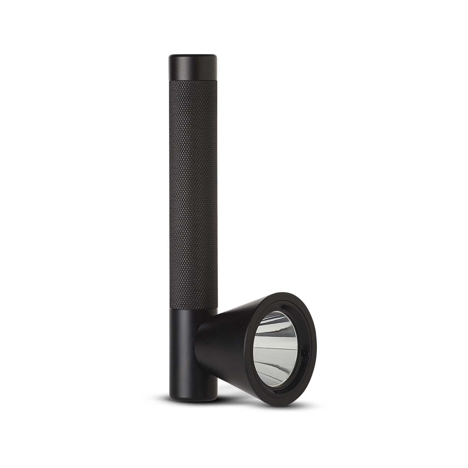 TRACE - Lampe torche design en acier noir étanche