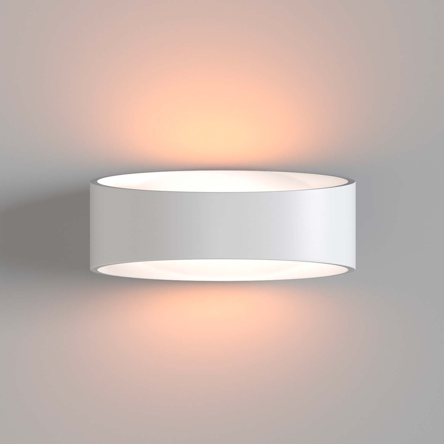 TRAME - Applique murale design elliptique acier blanc ou noir