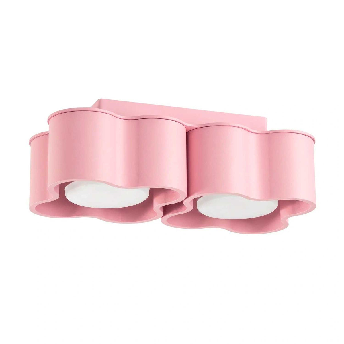 Tulipe - Plafonnier double bas en aluminium mat au dessin organique