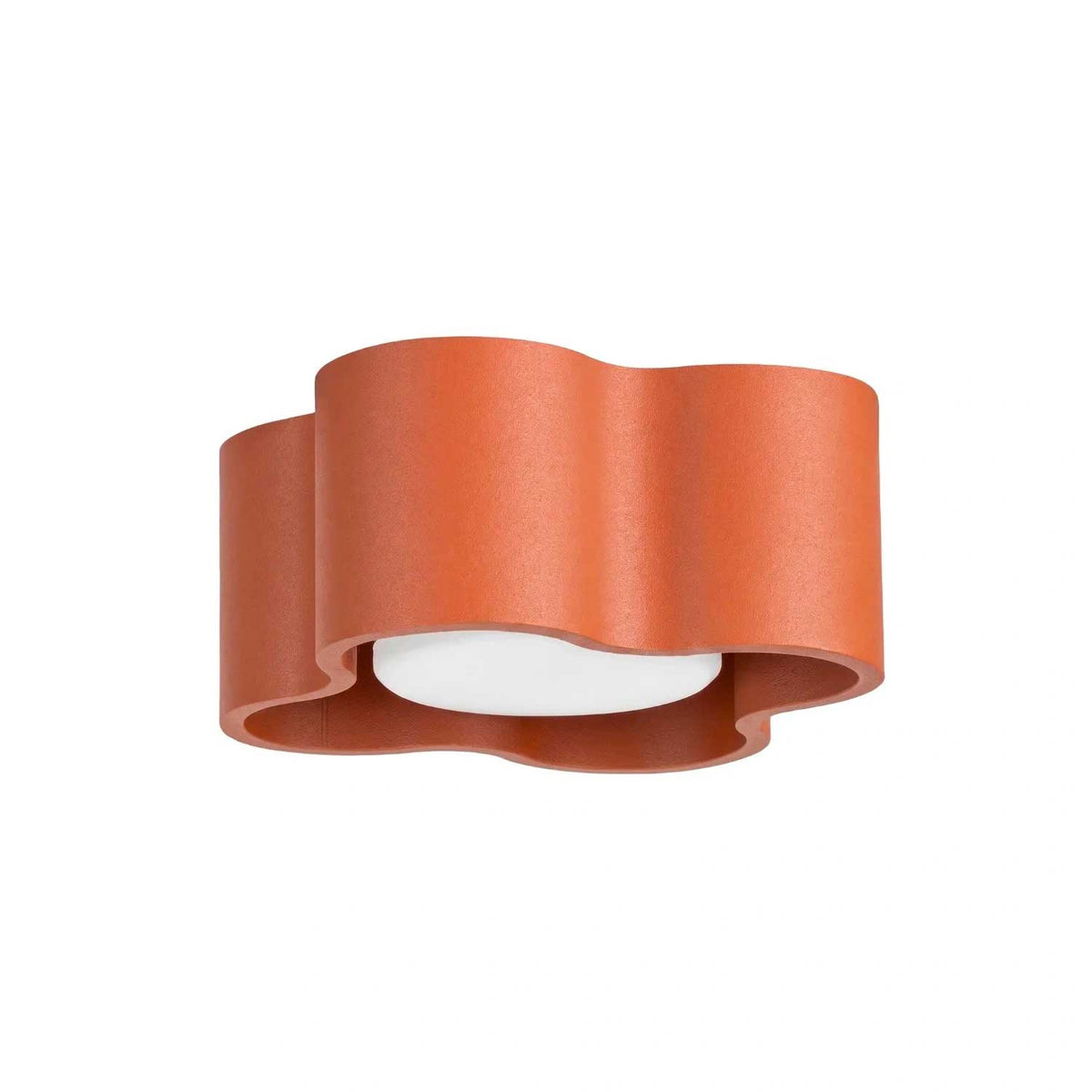 Tulipe - Plafonnier en aluminium mat aux contours ondulés