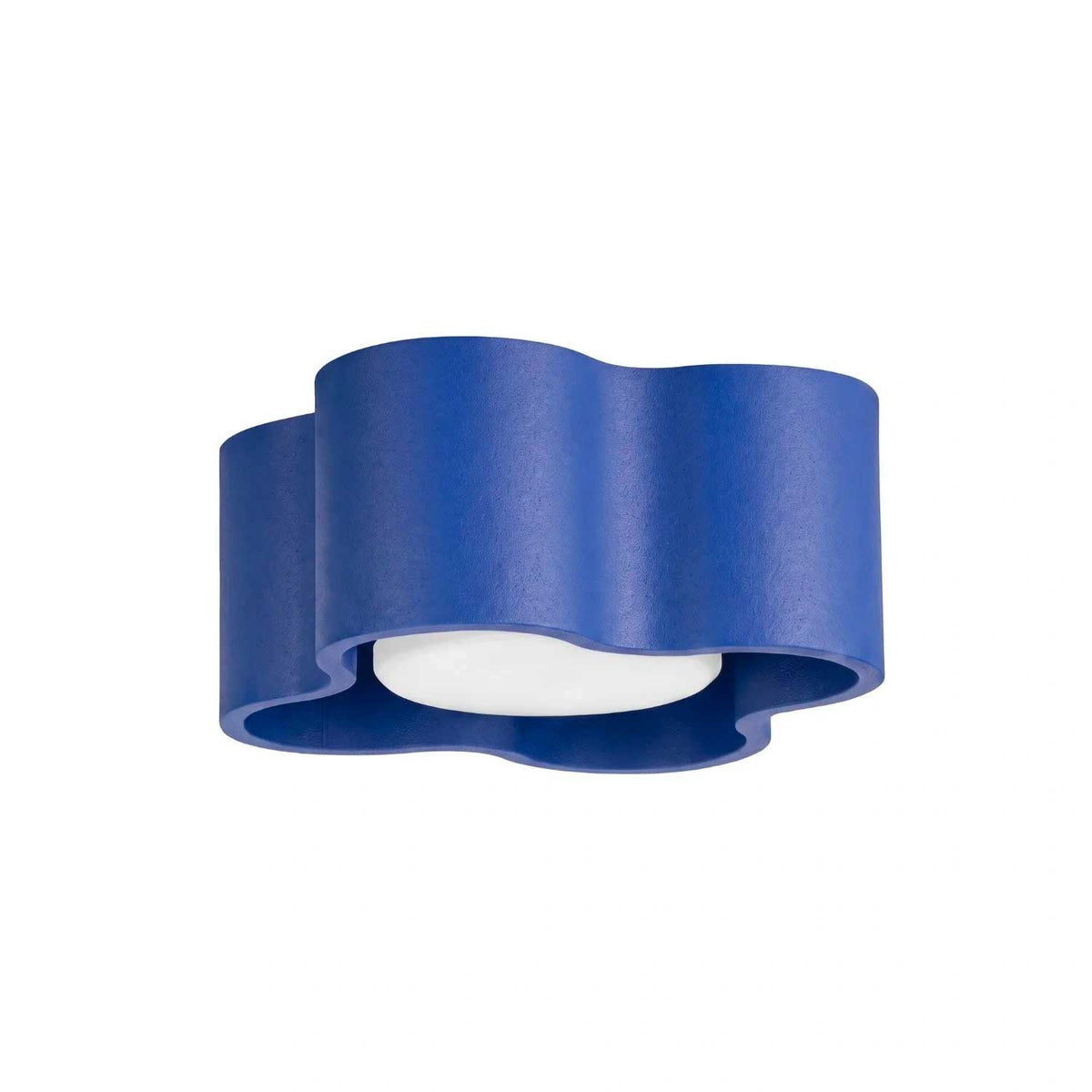 Tulipe - Plafonnier en aluminium mat aux contours ondulés