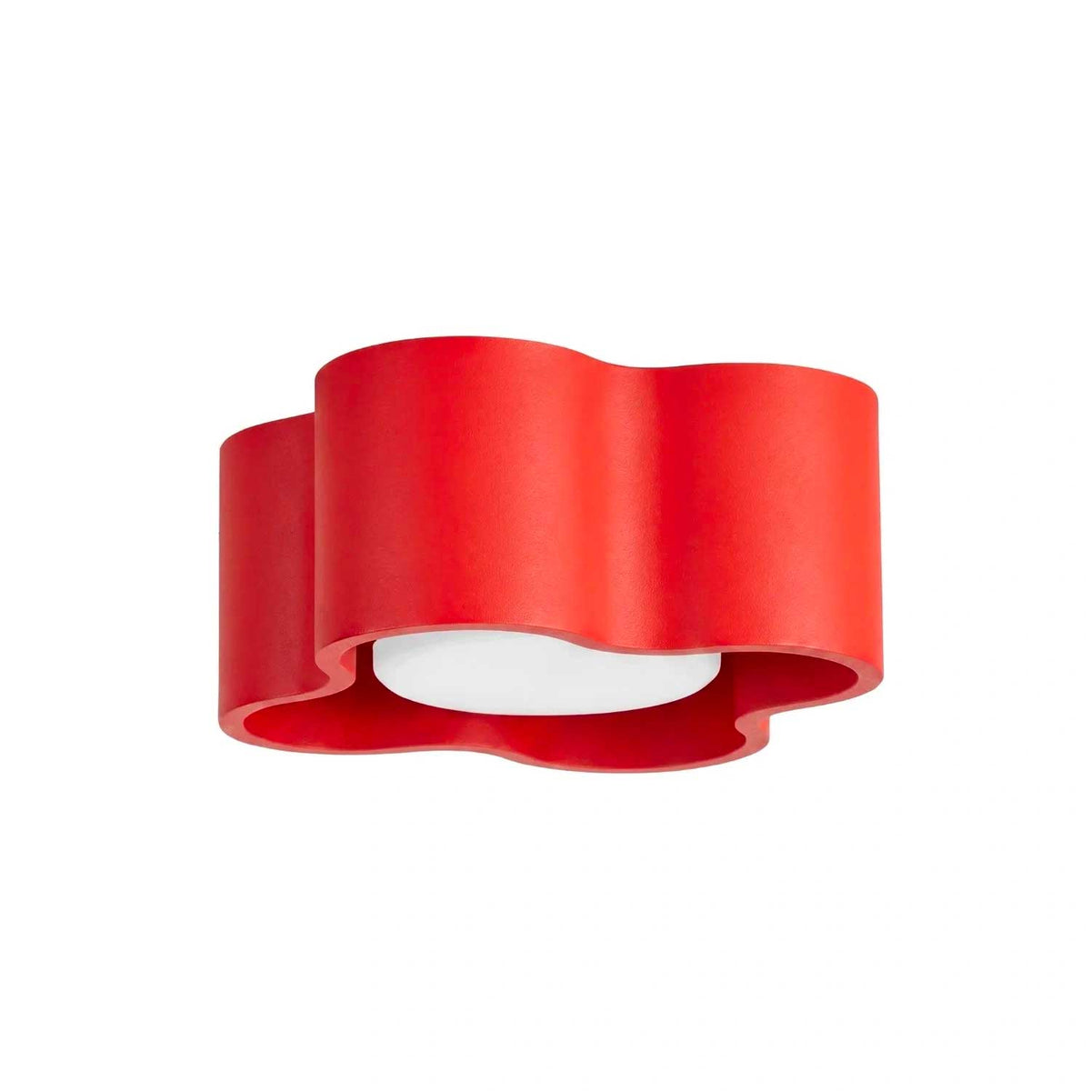 Tulipe - Plafonnier en aluminium mat aux contours ondulés