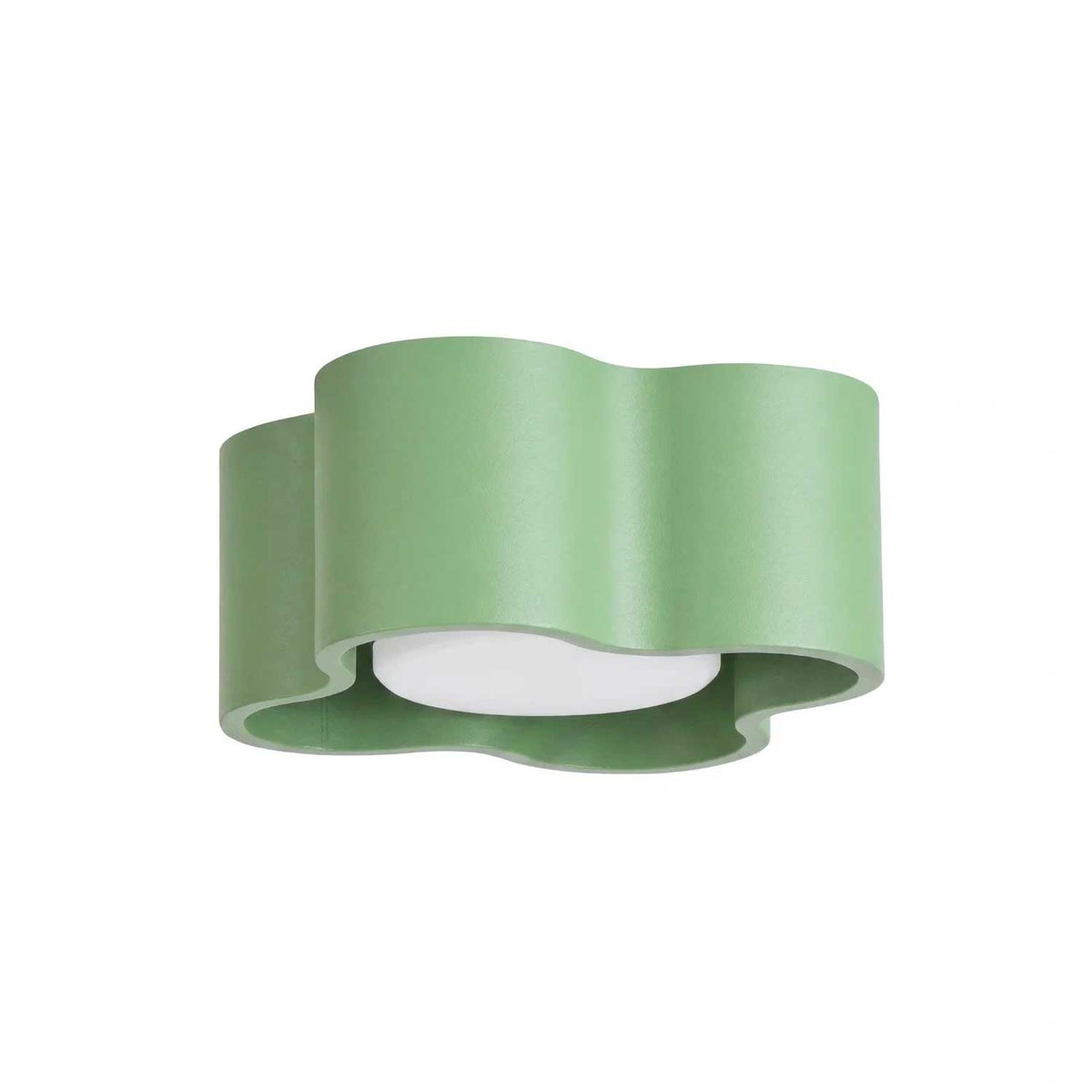 Tulipe - Plafonnier en aluminium mat aux contours ondulés