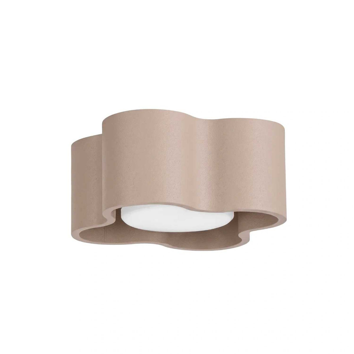 Tulipe - Plafonnier en aluminium mat aux contours ondulés