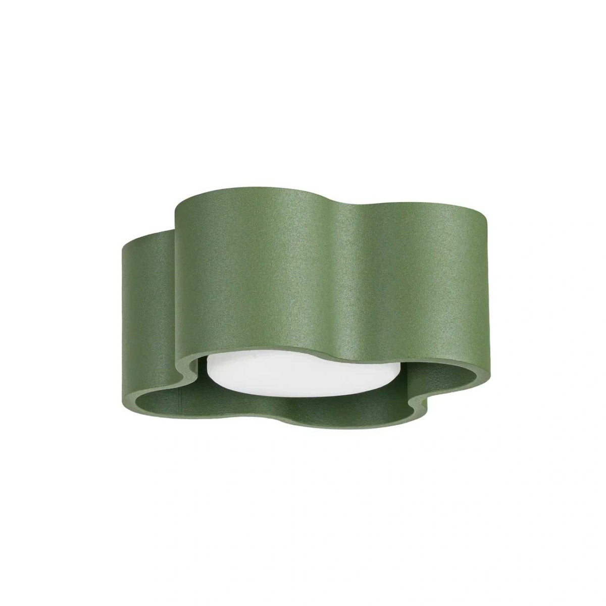 Tulipe - Plafonnier en aluminium mat aux contours ondulés