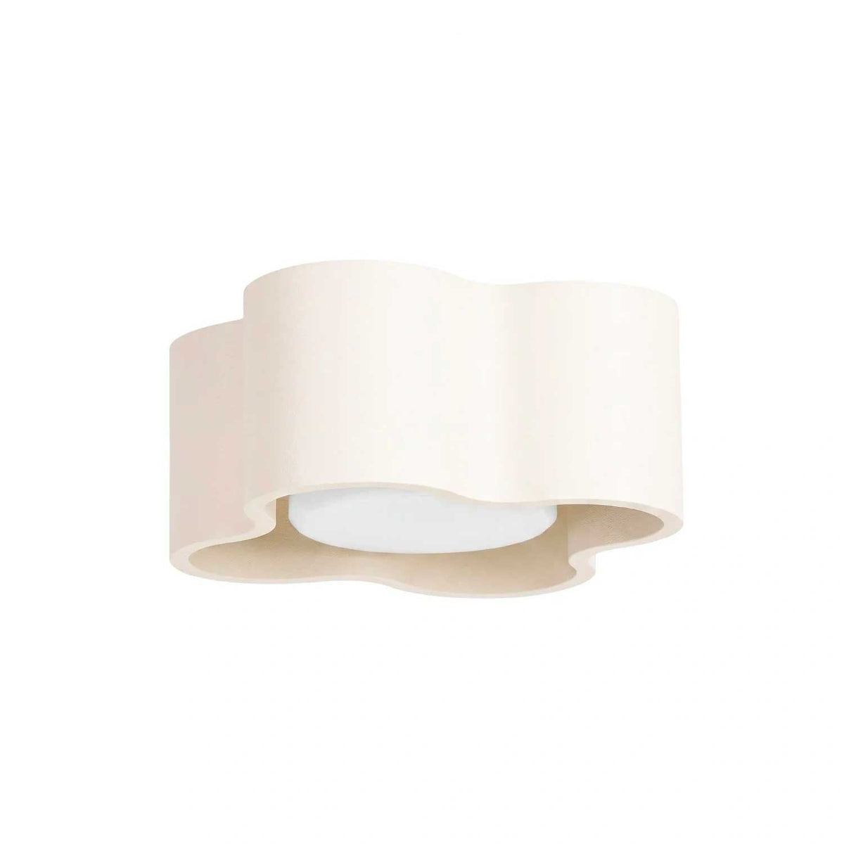 Tulipe - Plafonnier en aluminium mat aux contours ondulés