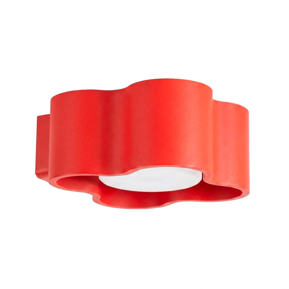 Tulipe - Applique murale basse en aluminium mat au contour organique