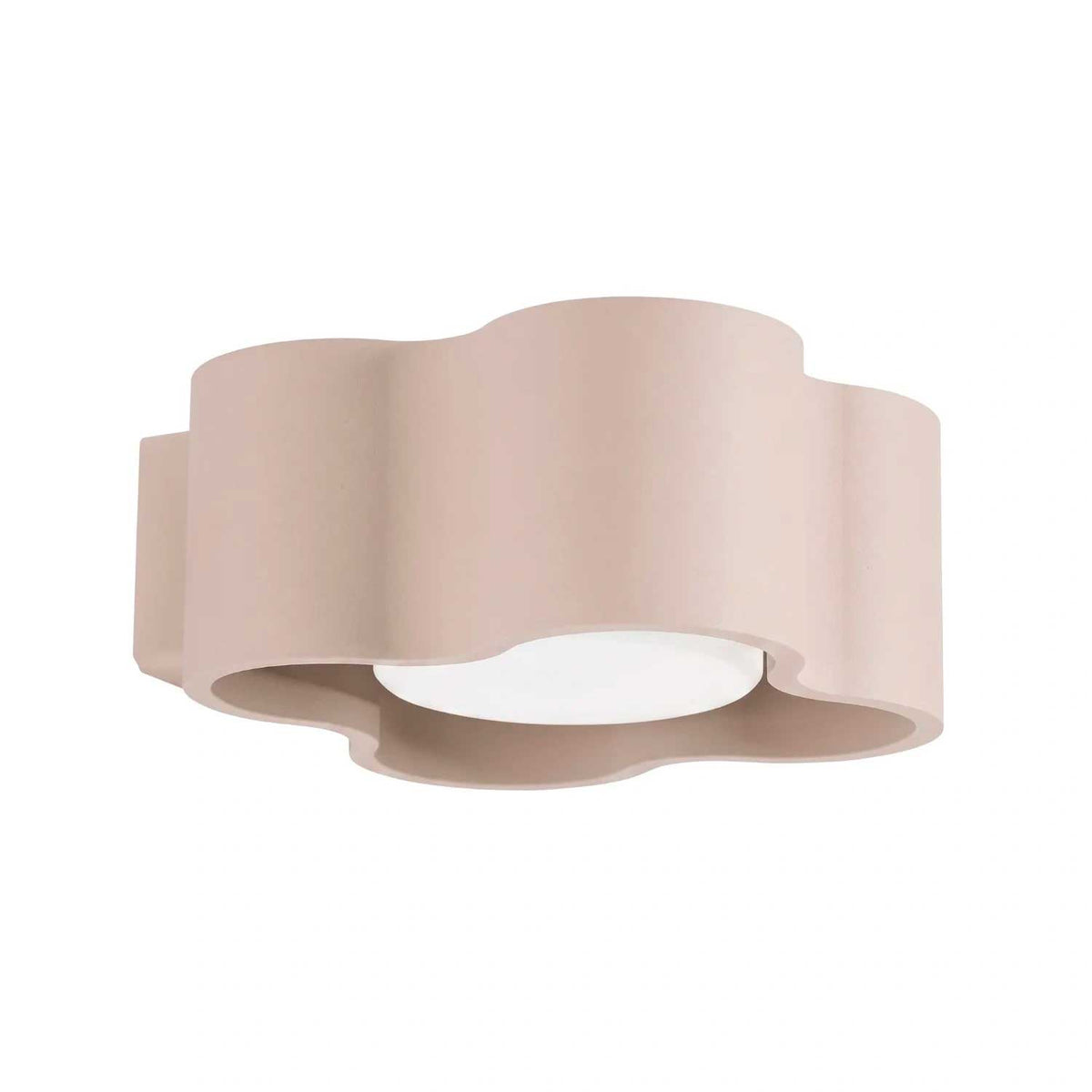 Tulipe - Applique murale basse en aluminium mat au contour organique