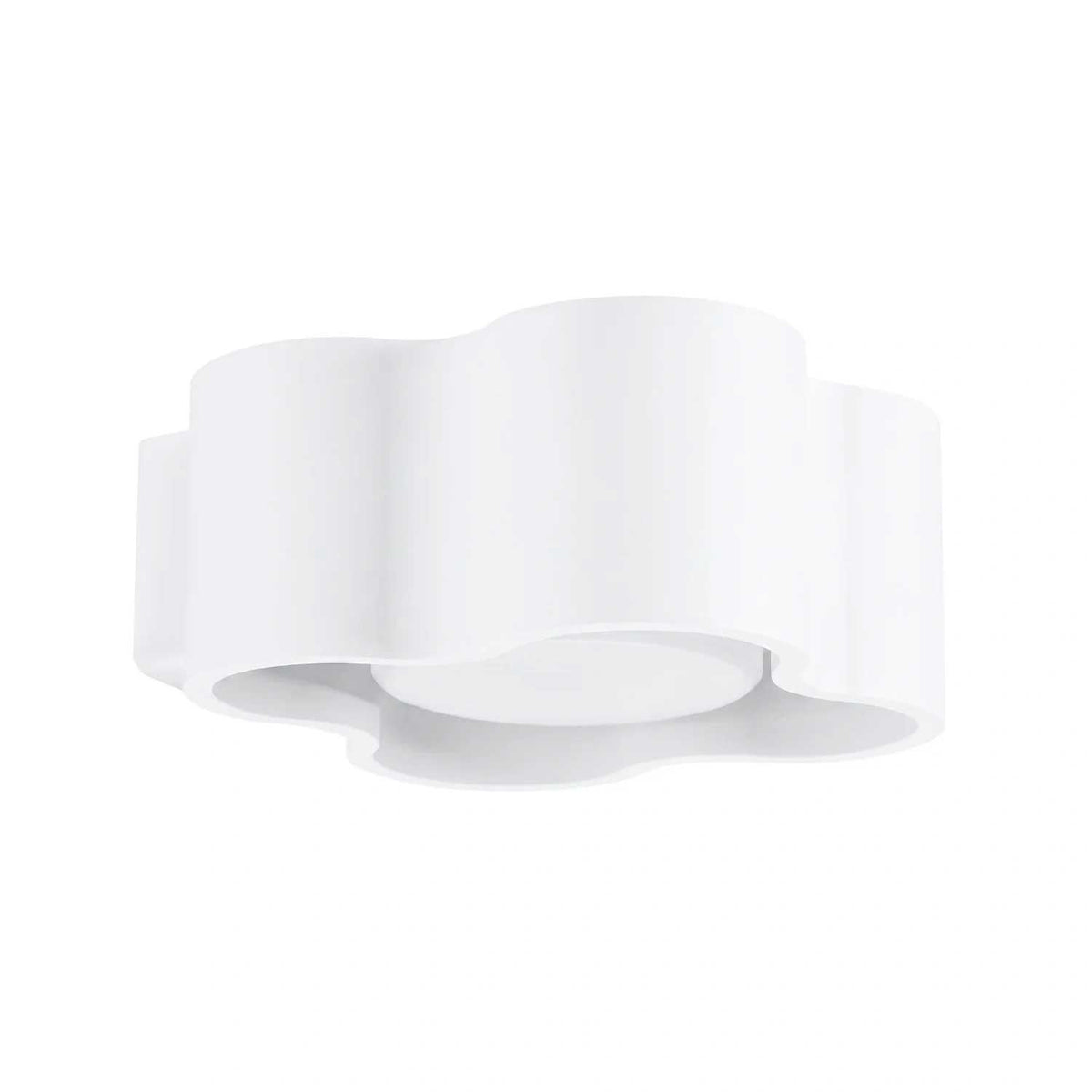 Tulipe - Applique murale basse en aluminium mat au contour organique