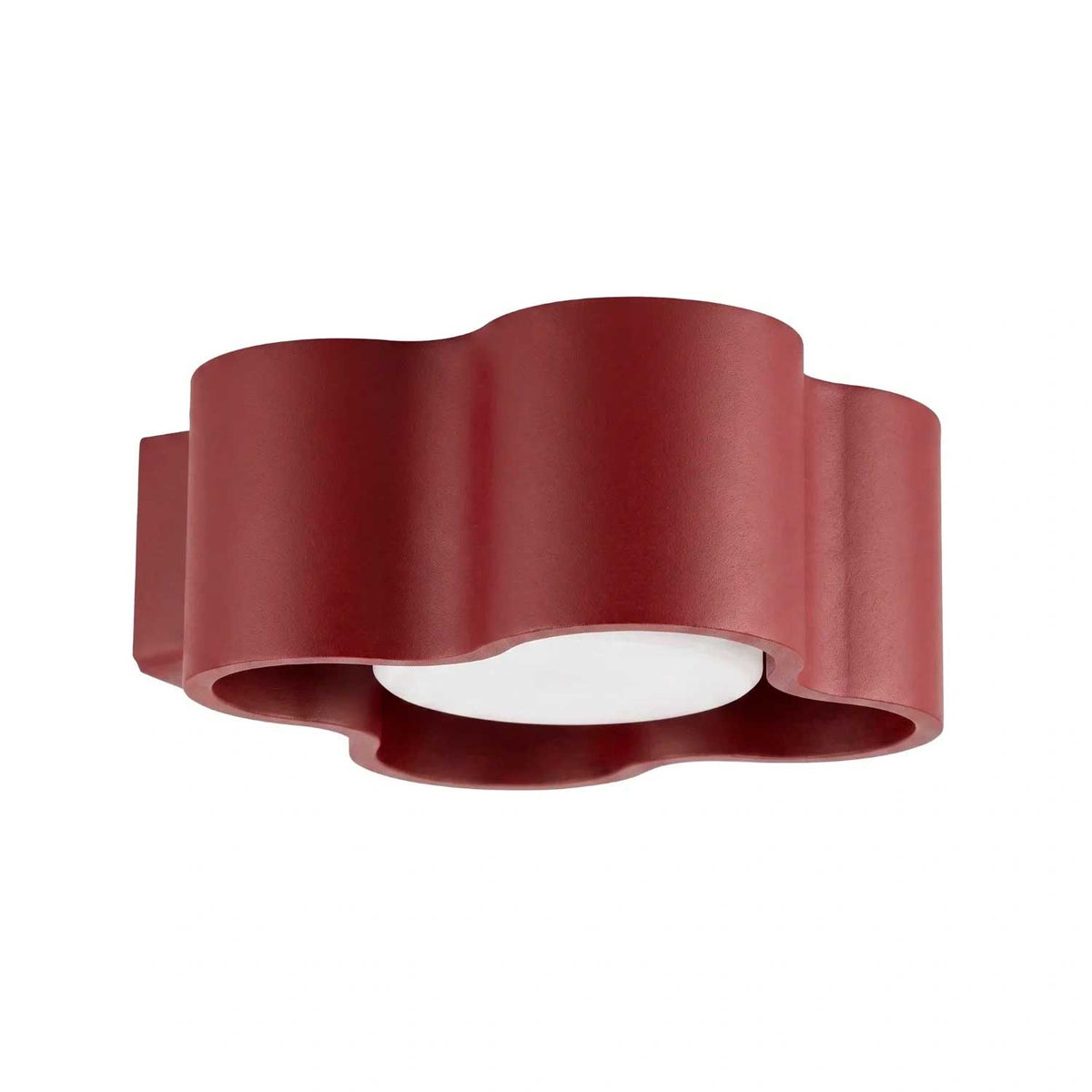 Tulipe - Applique murale basse en aluminium mat au contour organique